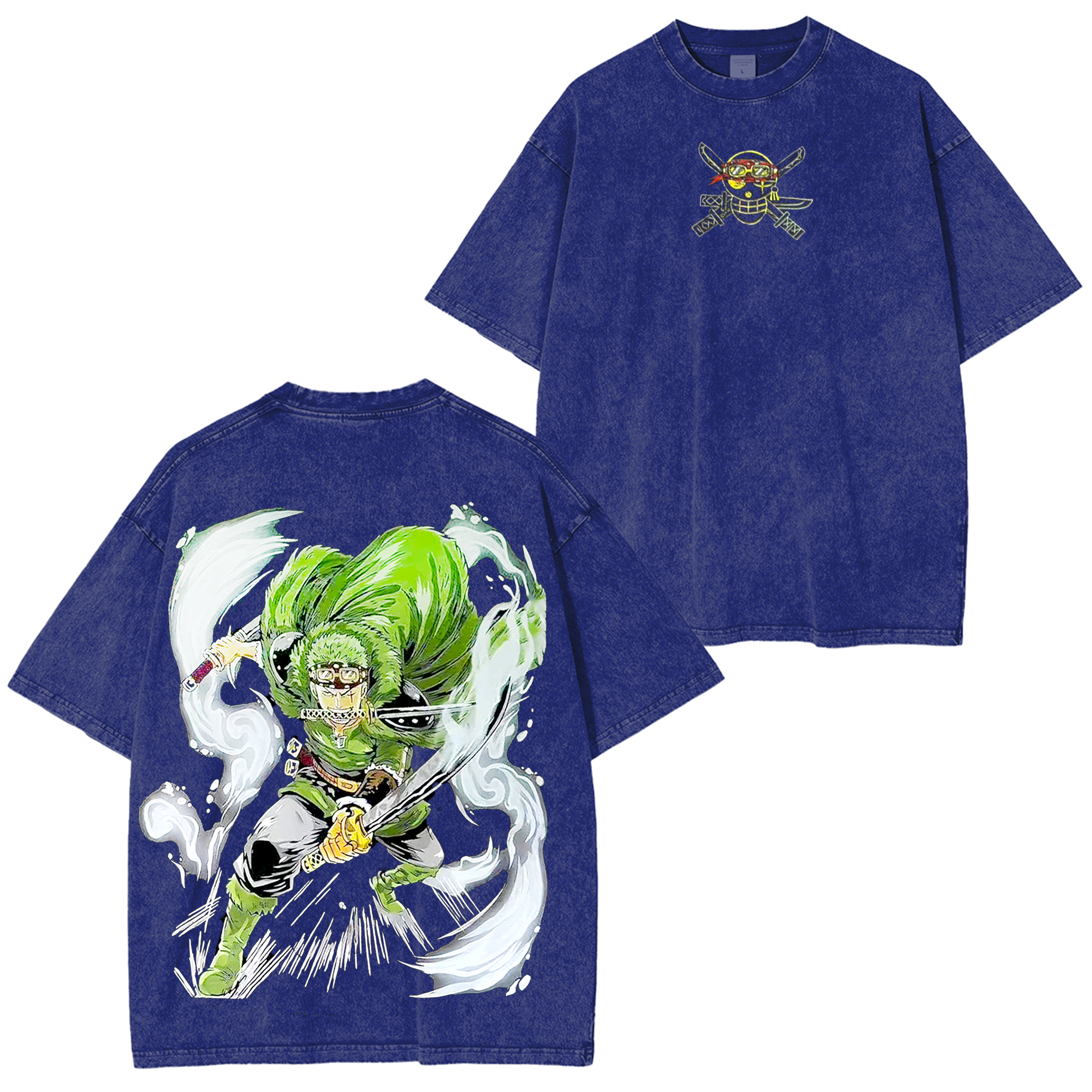 Zoro,One Piece Anime Washed T-shirt/Crewneck/Hoodie