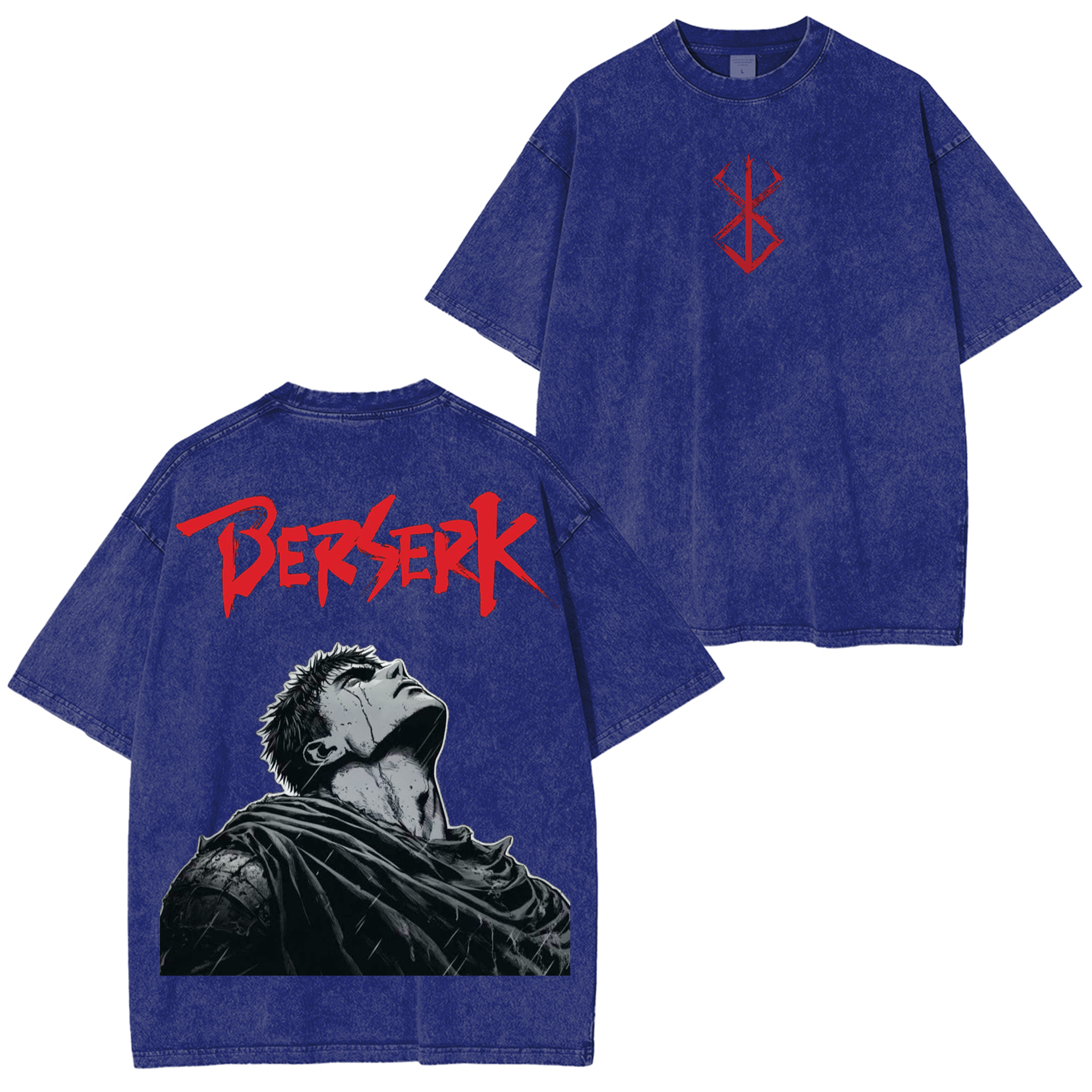 Guts Berserk Anime  Washed T-shirt/Crewneck/Hoodie