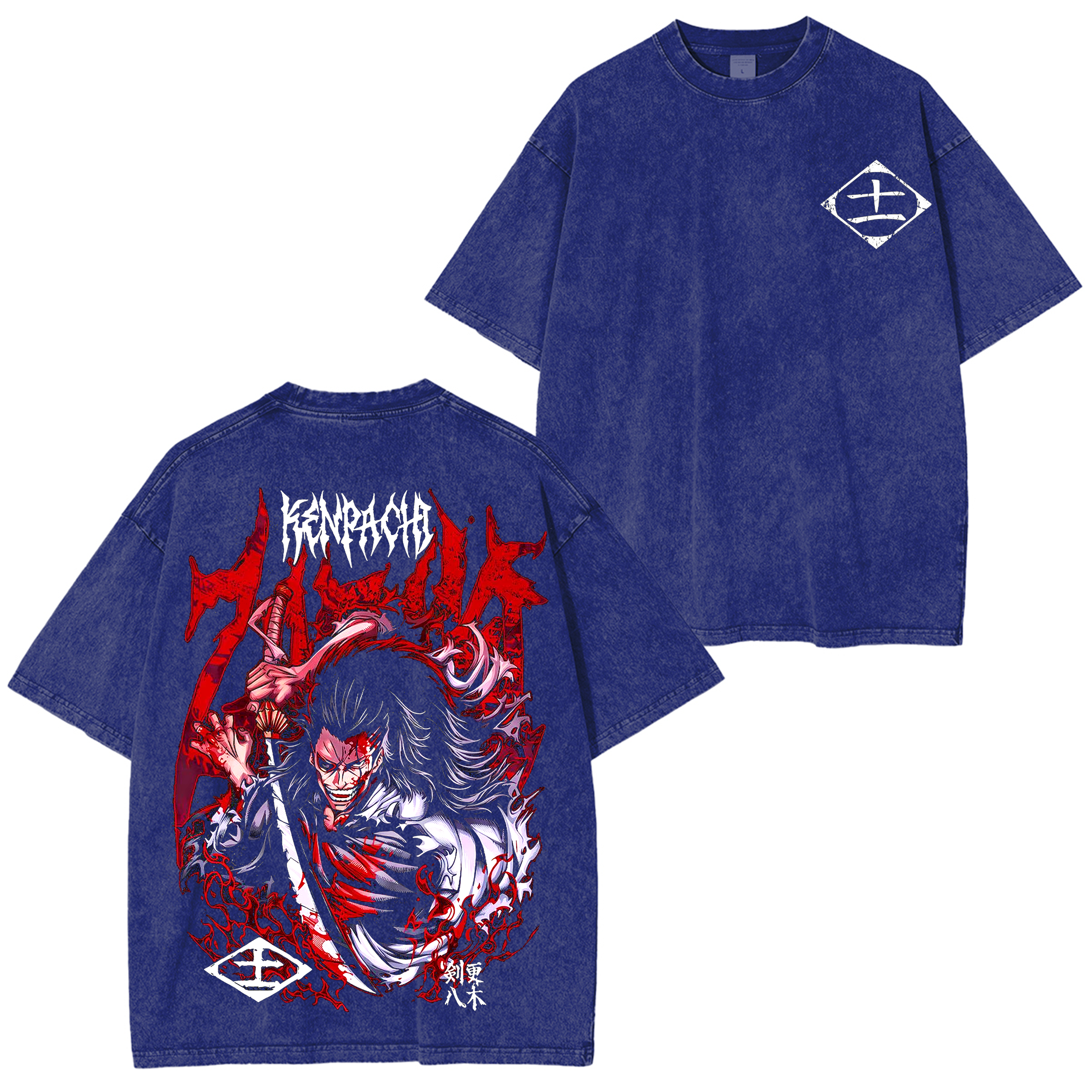 Kenpachi Zaraki ,Bleach Anime Washed T-shirt/Crewneck/Hoodie