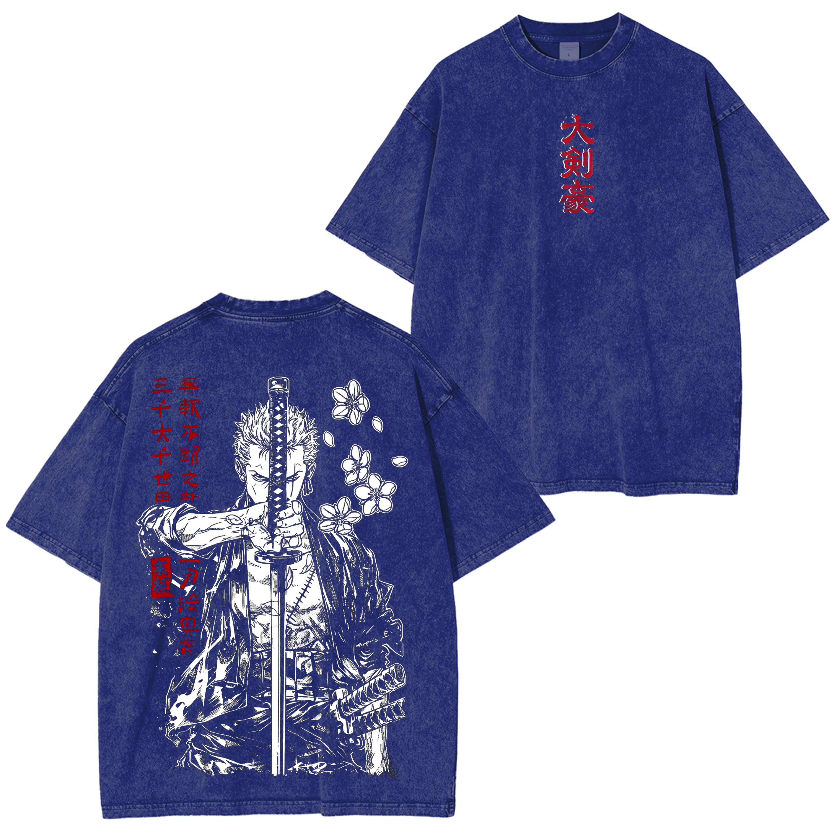 Zoro,One Piece Anime Washed T-shirt/Crewneck/Hoodie
