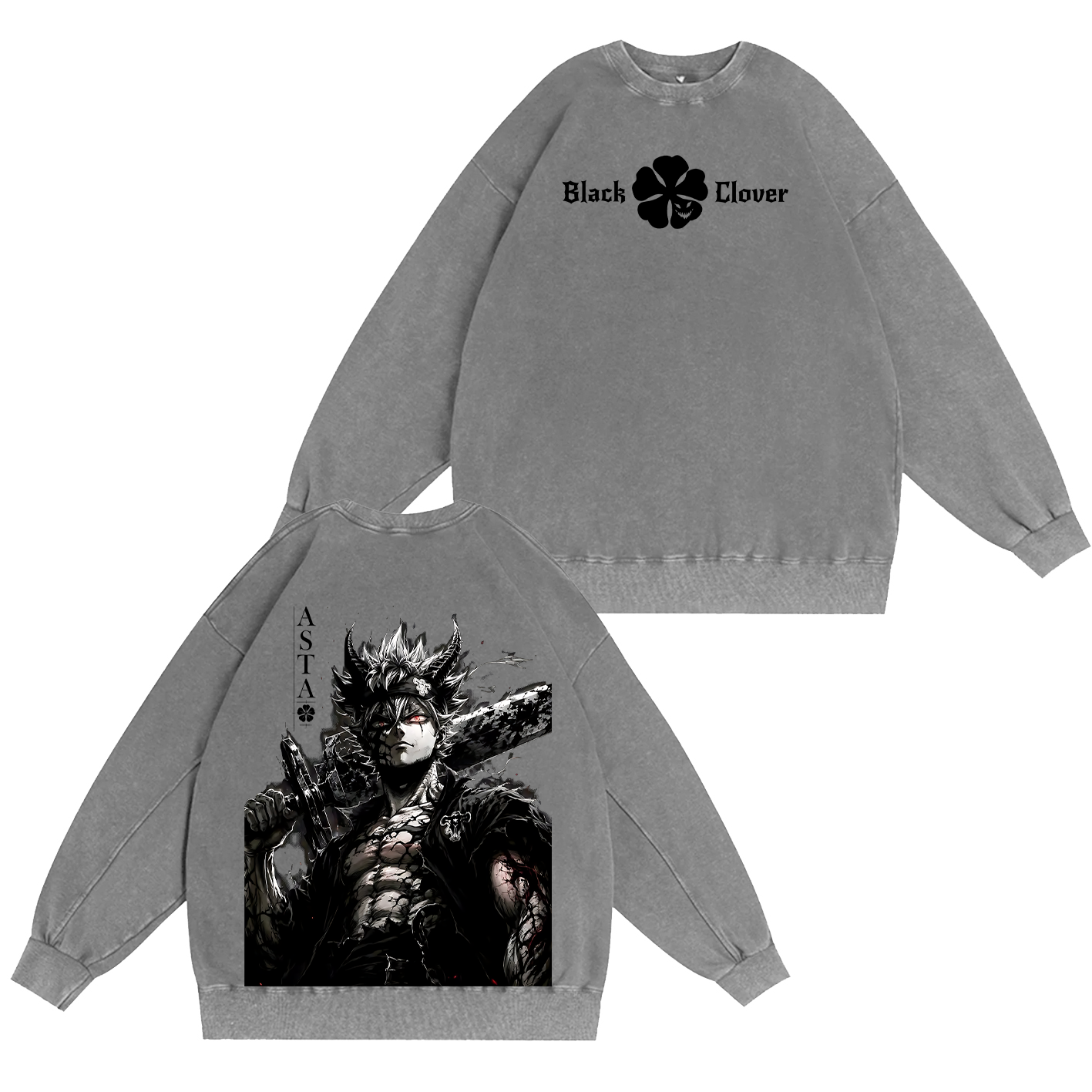 Black Clover Asta Unisex  Washed T-Shirt