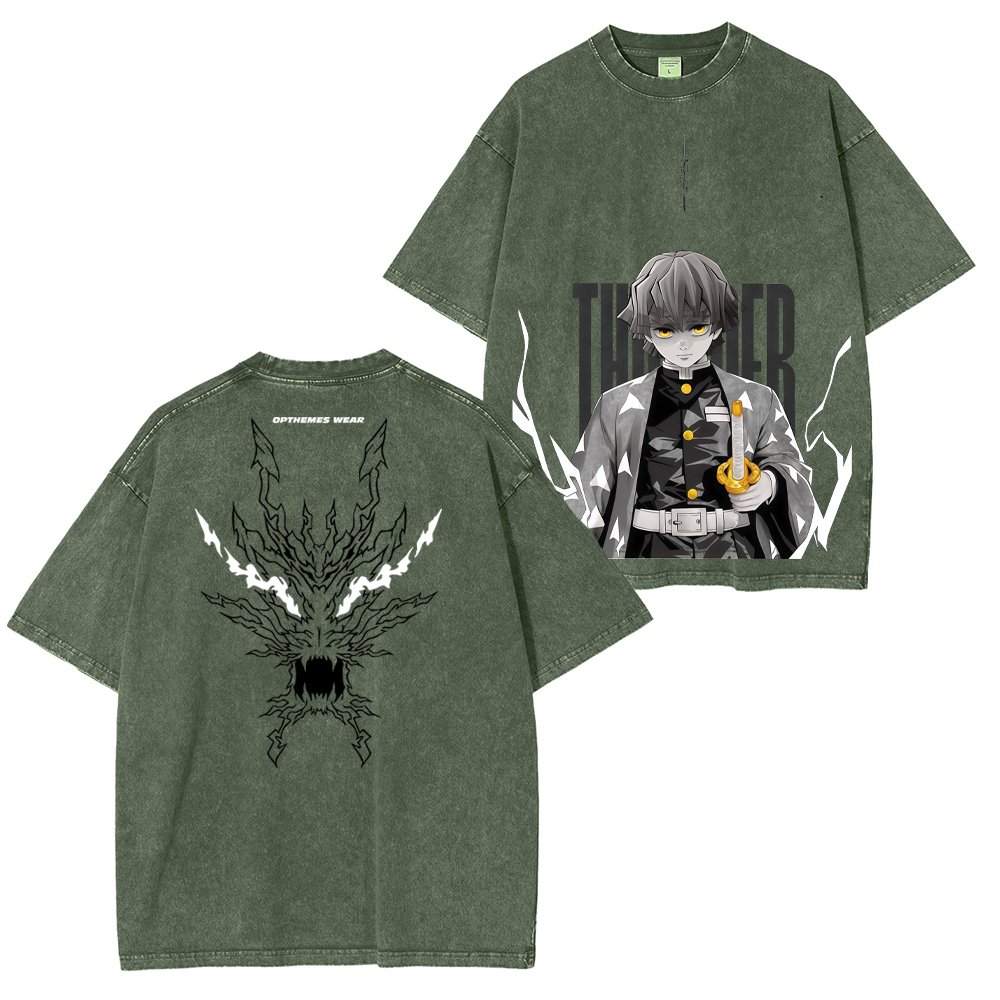 Zenitsu Demon Slayer Unisex Washed T-Shirt