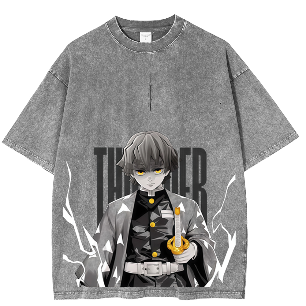 Zenitsu Demon Slayer Unisex Washed T-Shirt