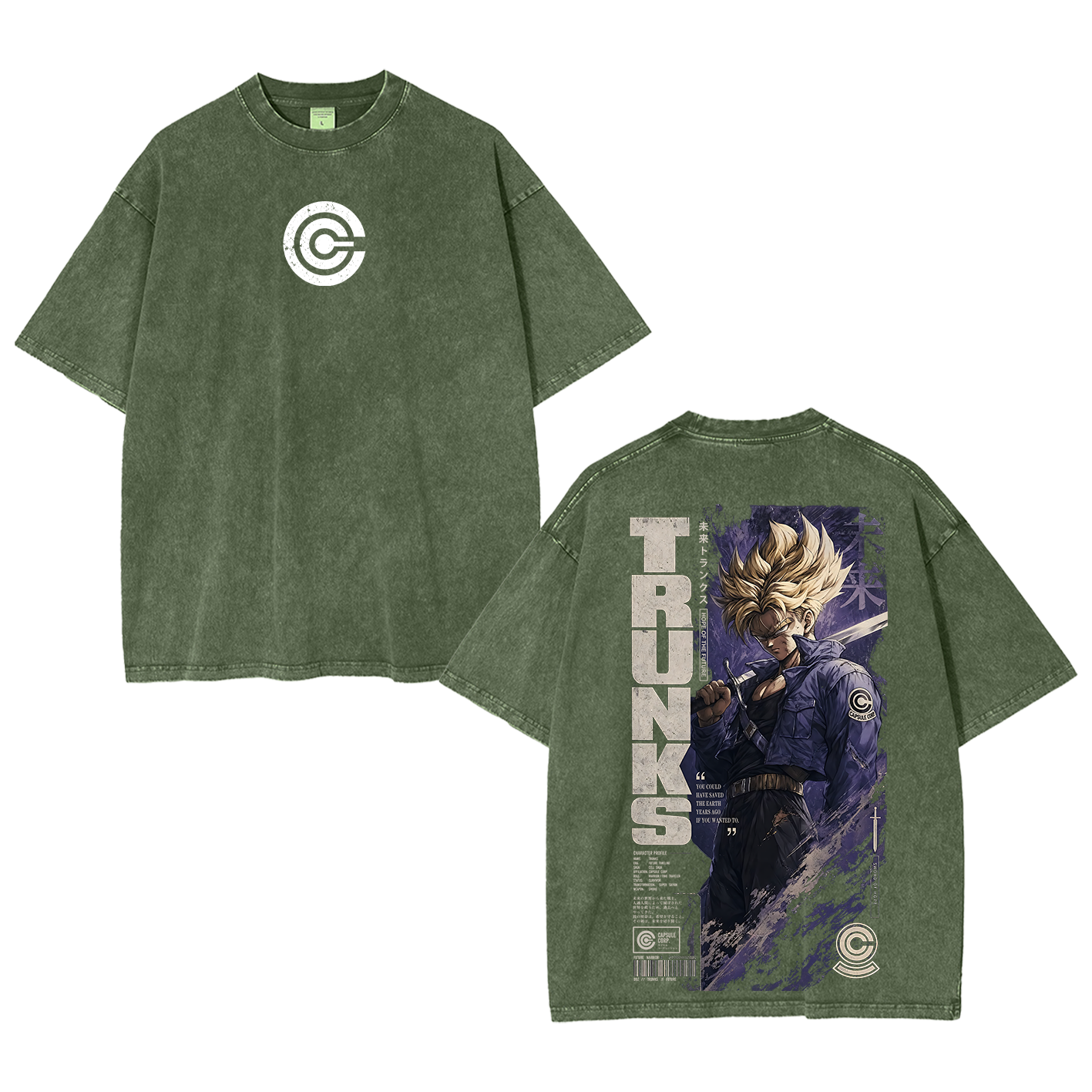 Future Trunks Vintage Unisex Washed T-Shirt