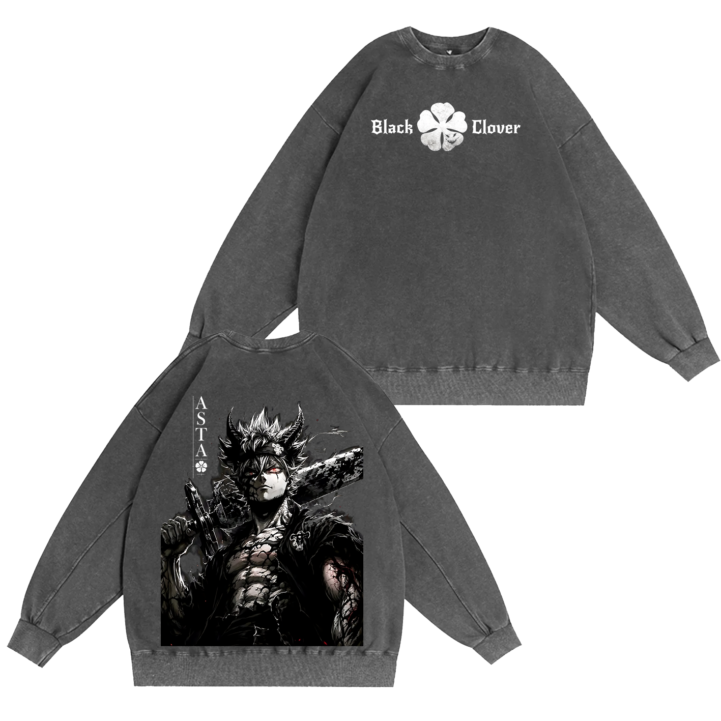 Black Clover Asta Unisex  Washed T-Shirt