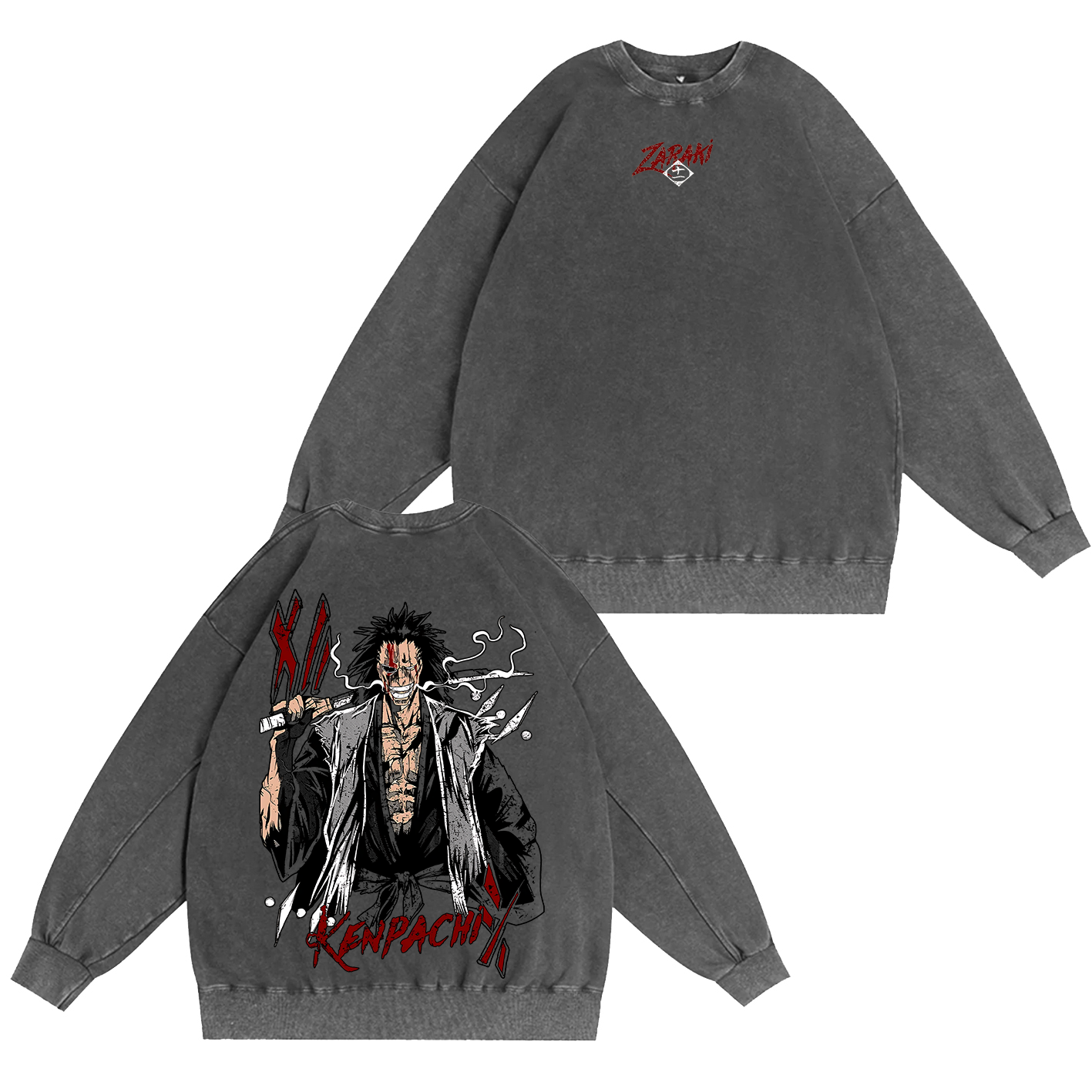 Kenpachi Zaraki Bleach Washed T-shirt/Crewneck/Hoodie