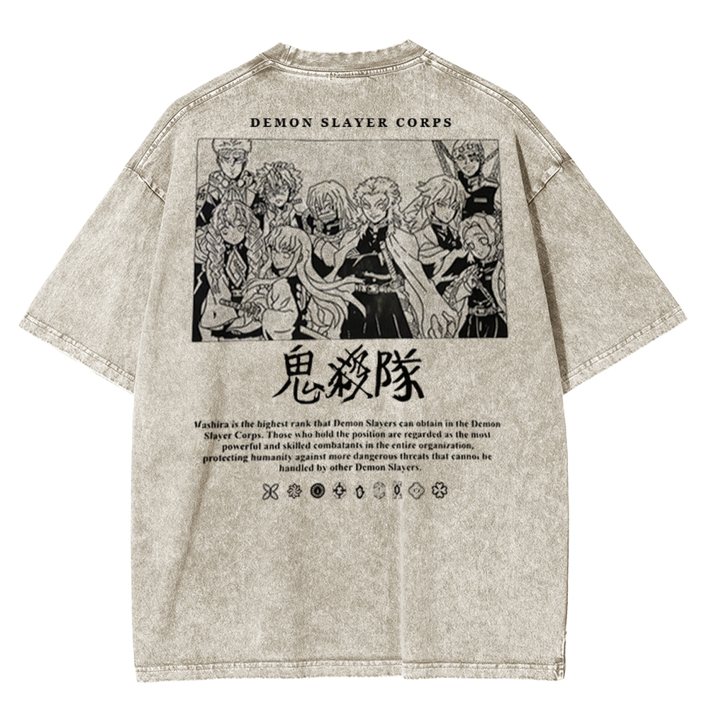 Hashira Demon Slayer Unisex Washed T-Shirt