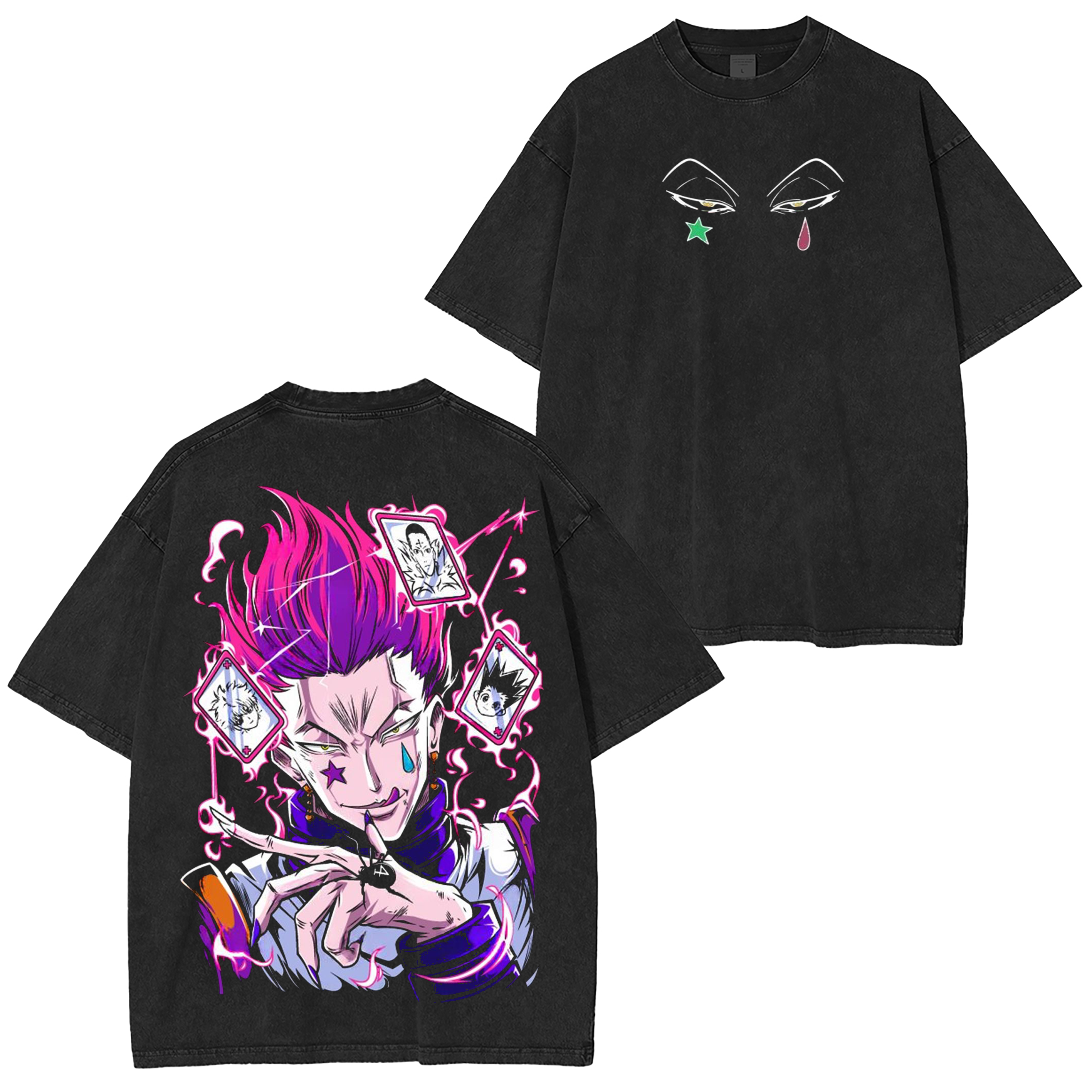 Hisoka, HUNTER X HUNTER Vintage Anime Washed T-shirt/Crewneck/Hoodie