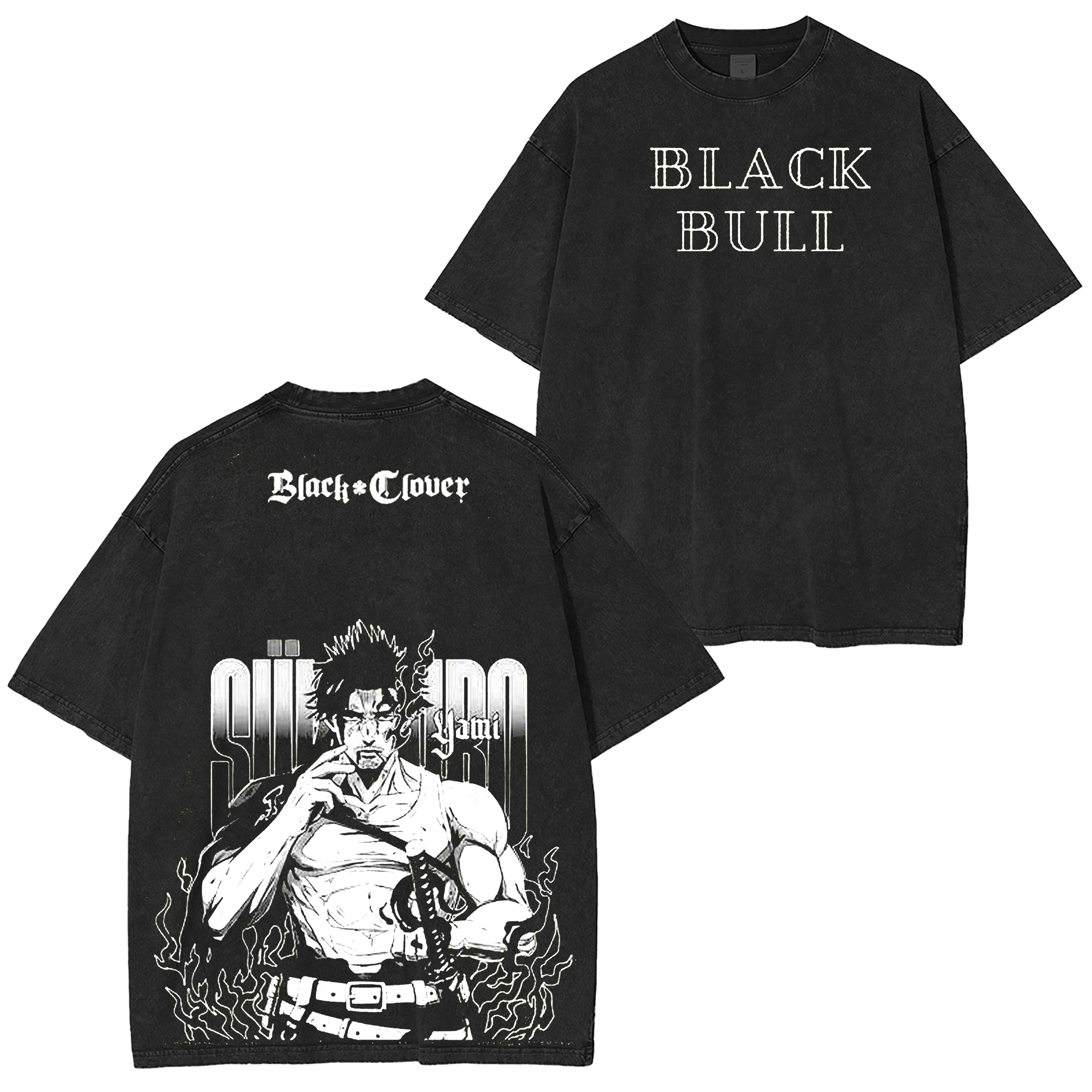 Yami Sukehiro Black Clover  Anime Washed T-shirt/Crewneck/Hoodie