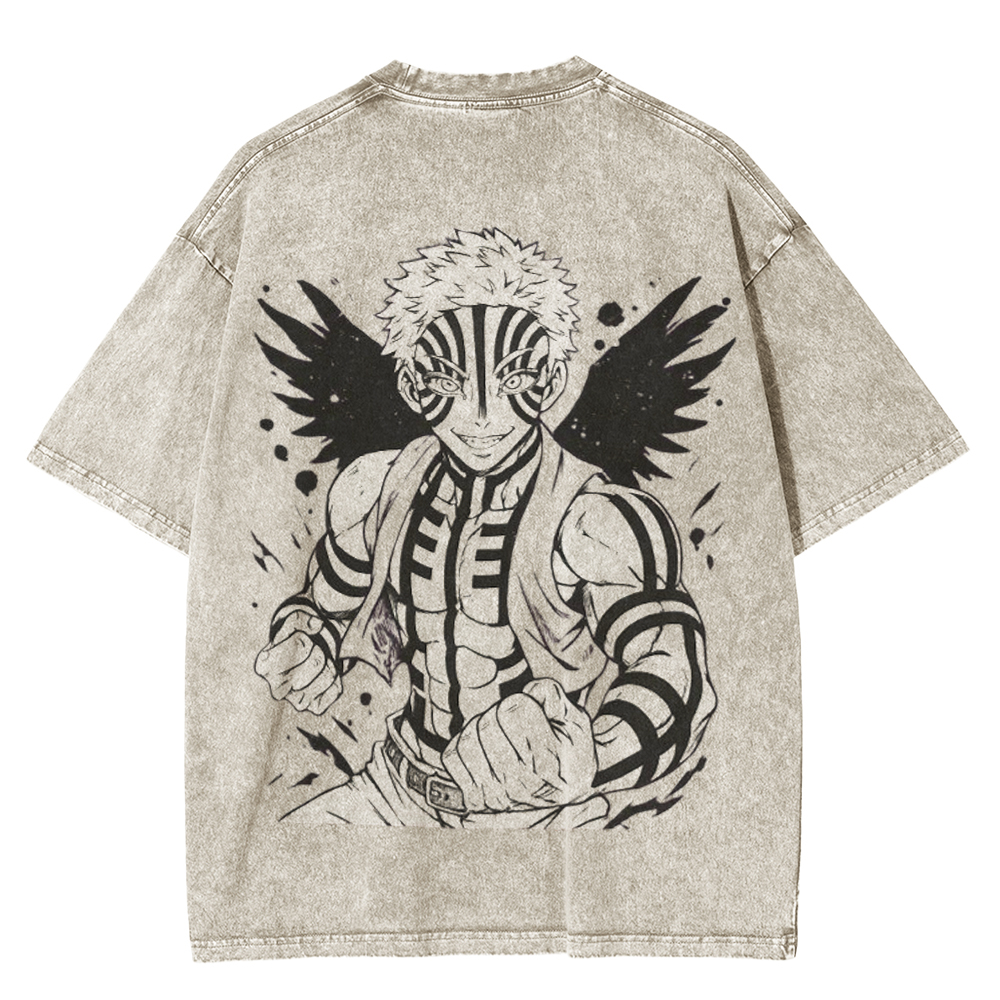 Akaza Demon slayer Unisex Washed T-Shirt