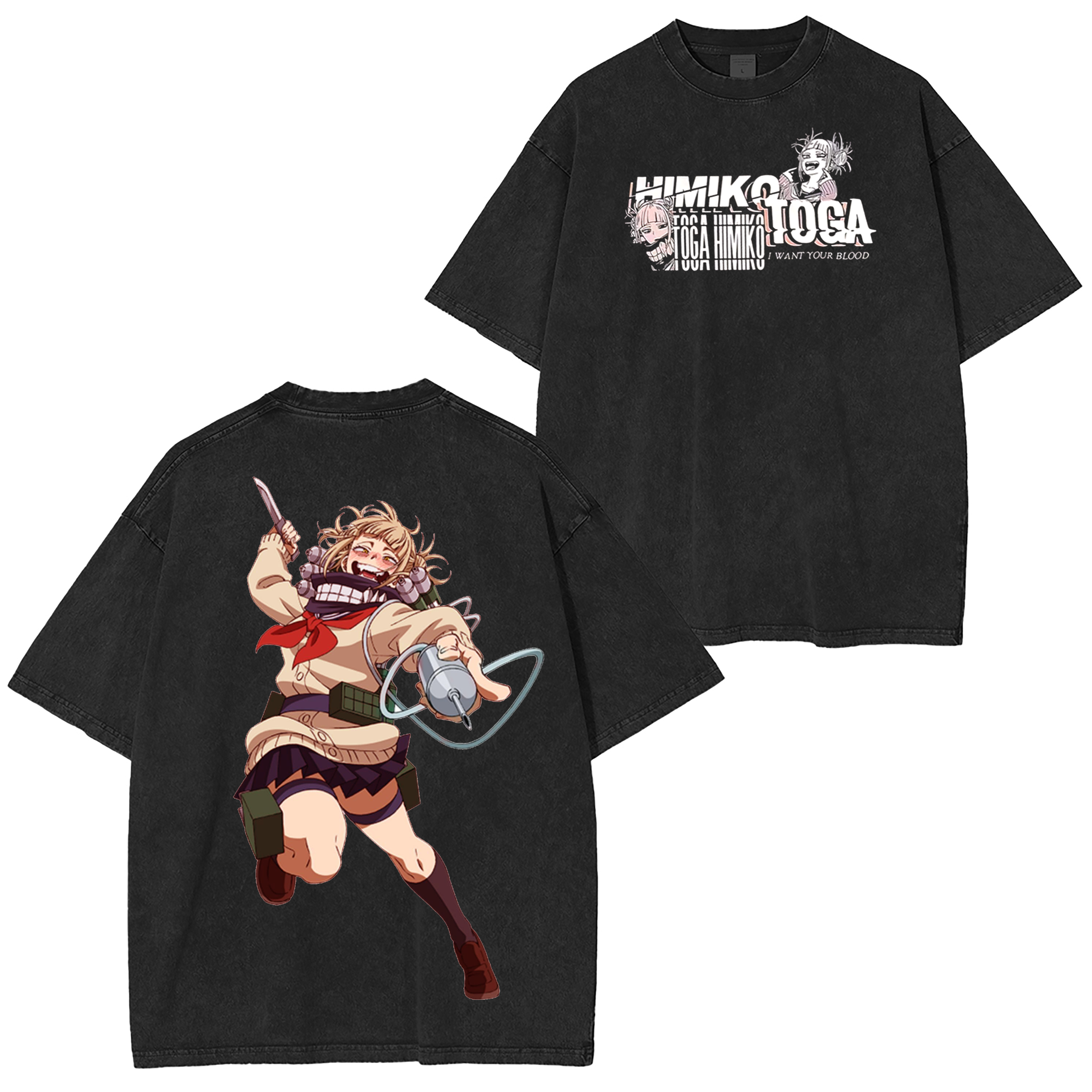 Himiko Toga My Hero Academia Anime  Washed T-shirt/Crewneck/Hoodie