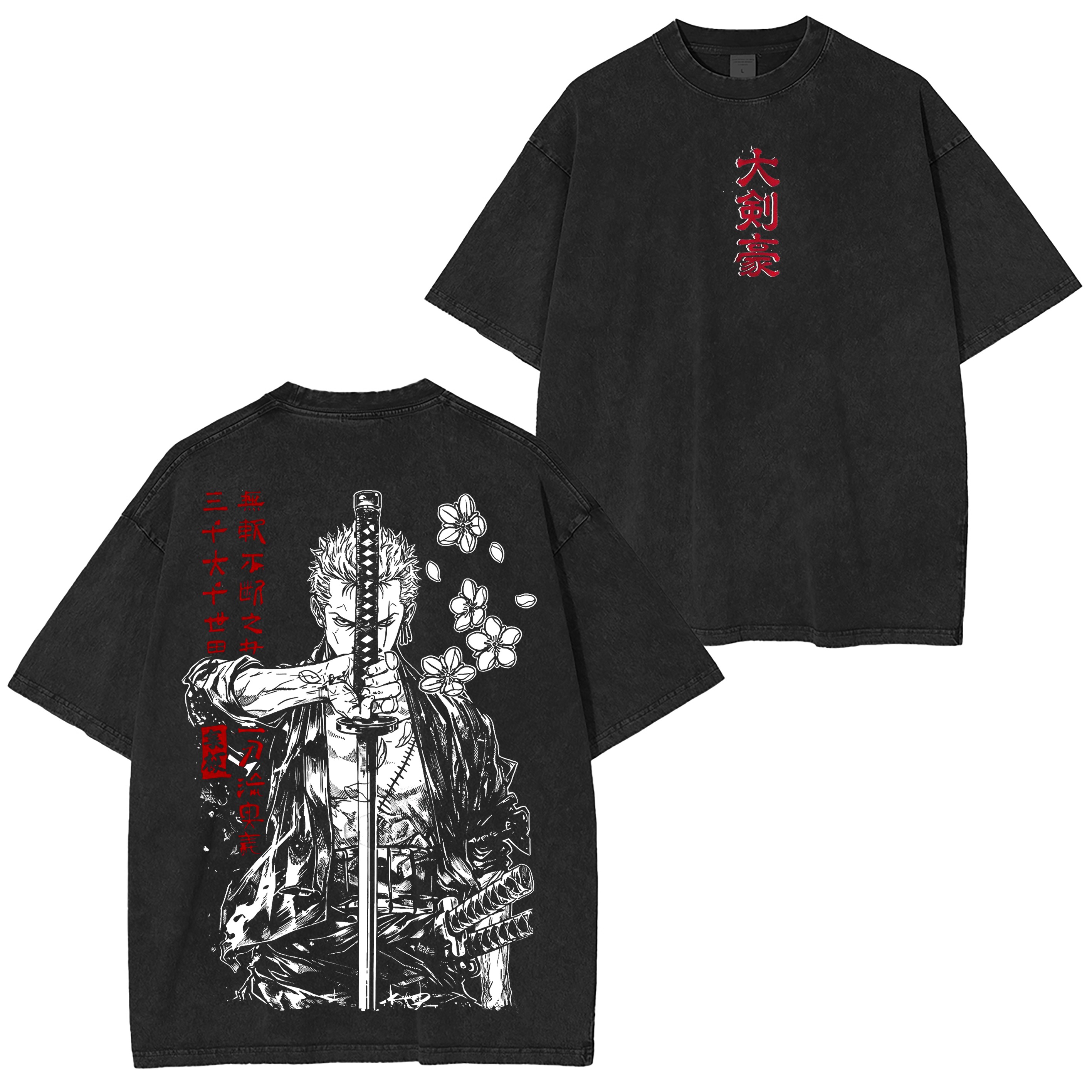 Zoro,One Piece Anime Washed T-shirt/Crewneck/Hoodie