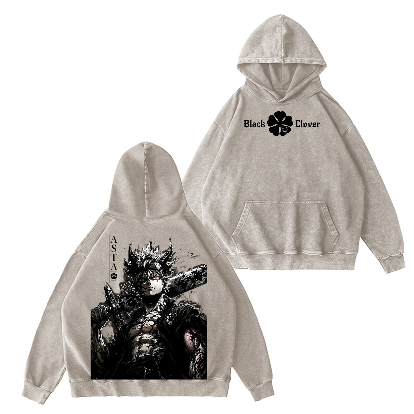 Black Clover Asta Unisex  Washed T-Shirt