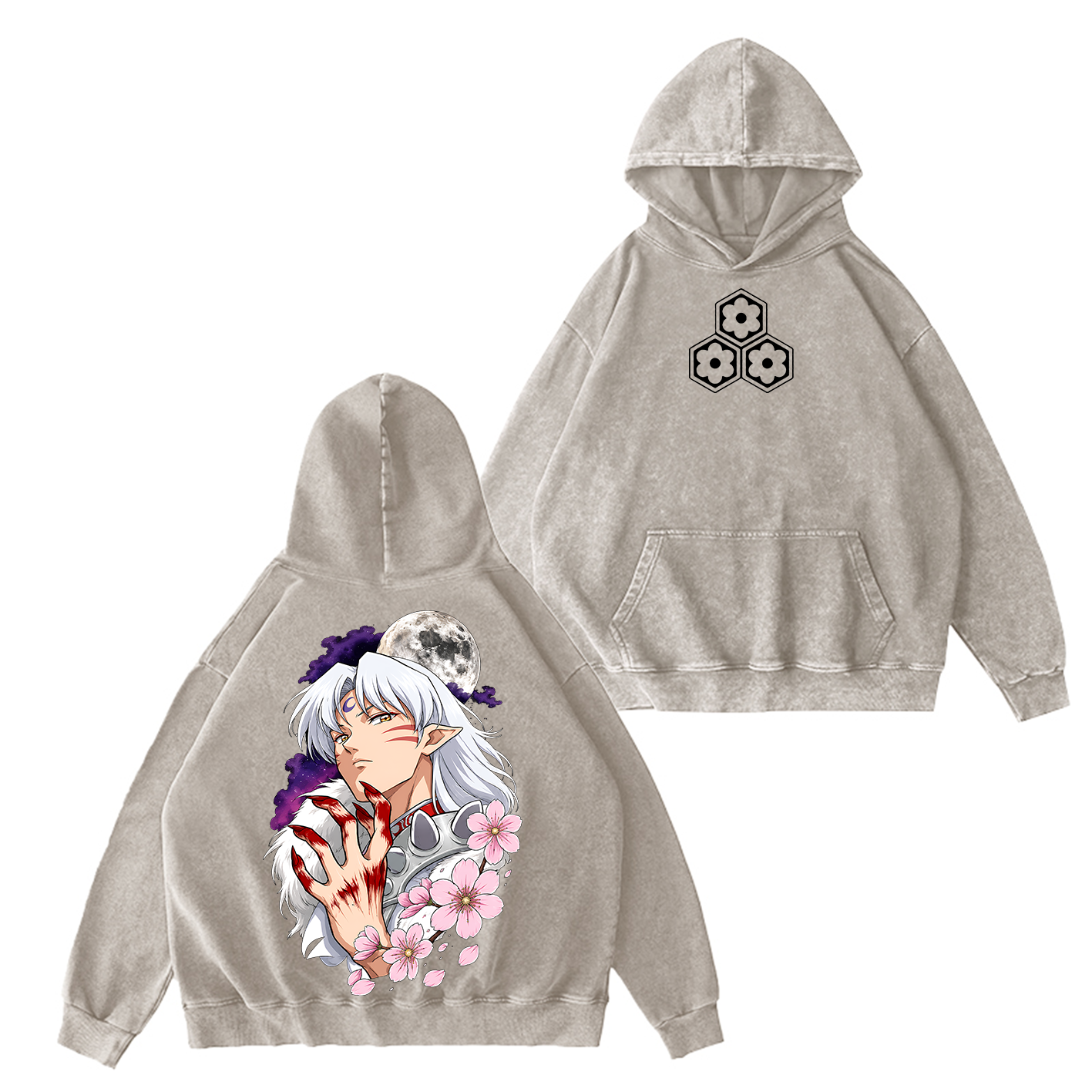 Inuyasha Vintage Unisex  Washed T-Shirt