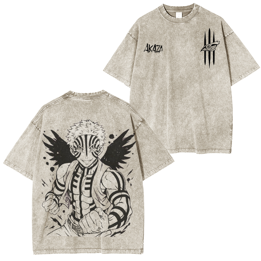 Akaza Demon slayer Unisex Washed T-Shirt