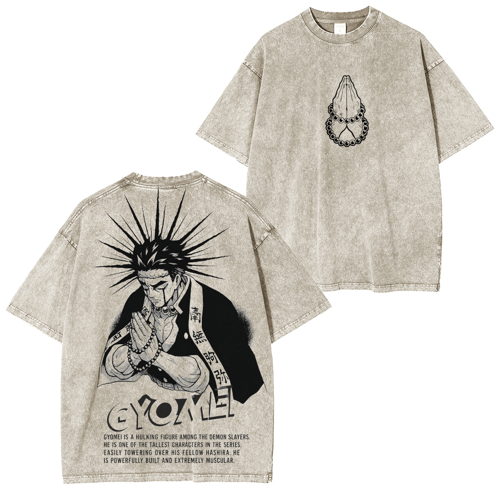 Gyomei Anime Unisex Washed T-Shirt