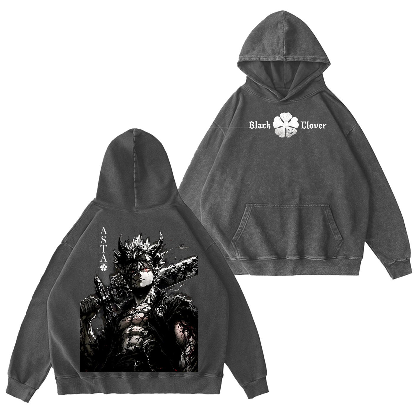Black Clover Asta Unisex  Washed T-Shirt
