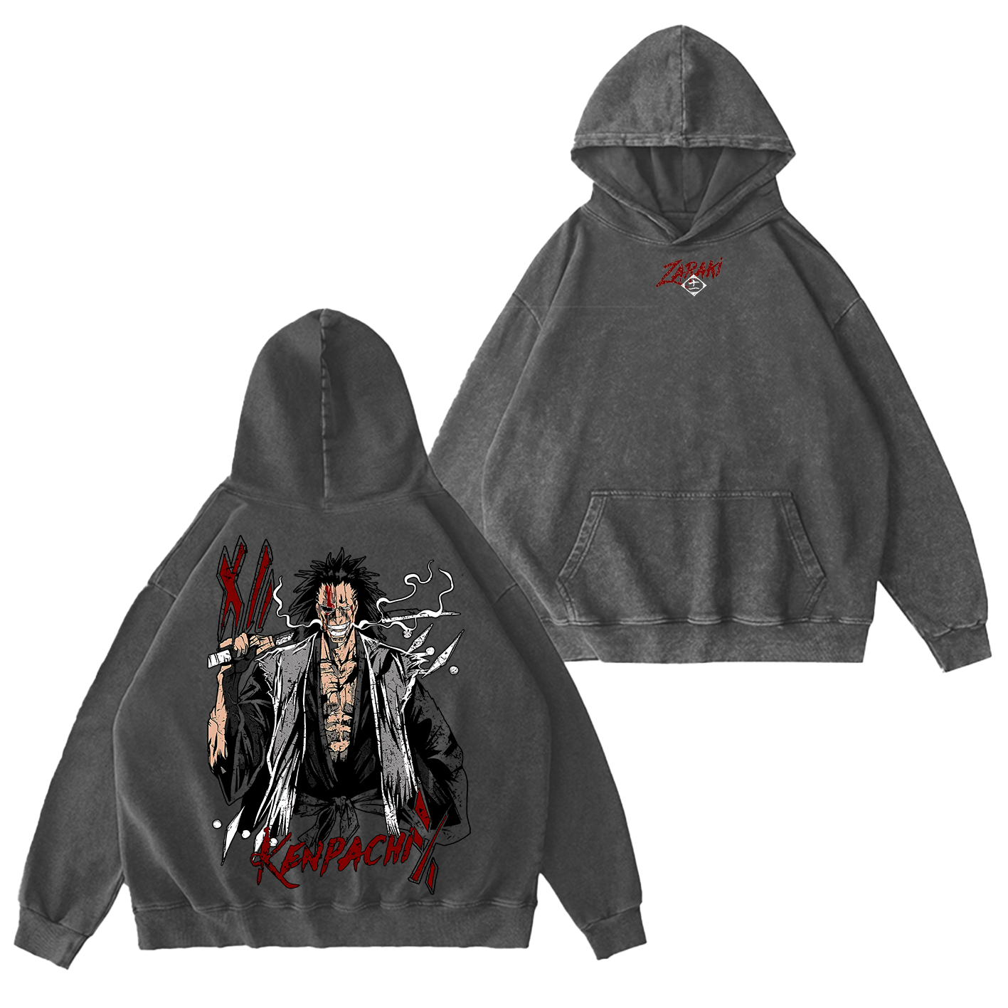 Kenpachi Zaraki Bleach Washed T-shirt/Crewneck/Hoodie