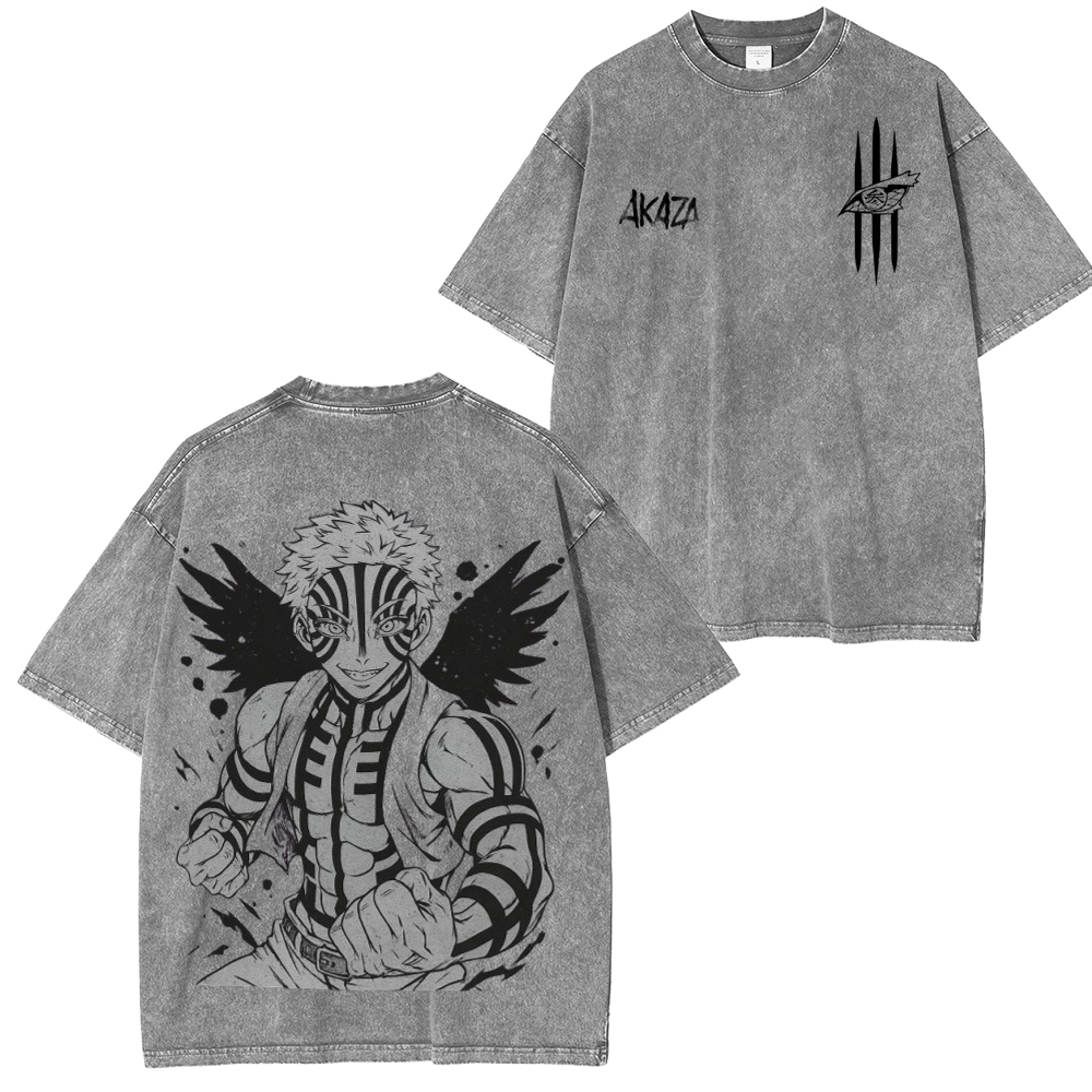 Akaza Demon slayer Unisex Washed T-Shirt