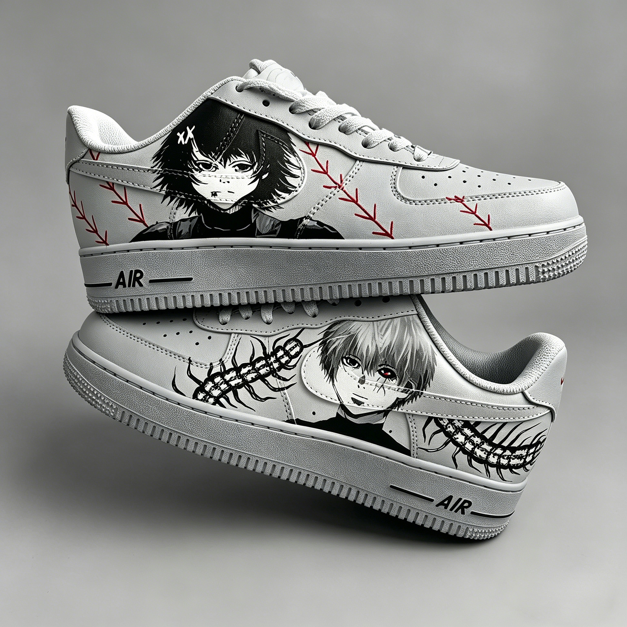 Tokyo Ghoul: Juuzou Suzuya VS Ken Kaneki Force 1s Shoes