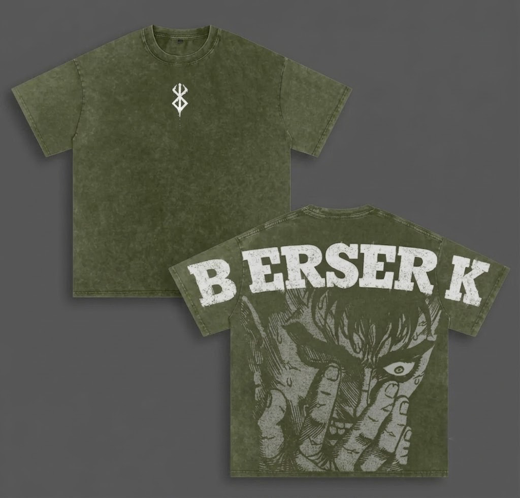 Berserk Guts Black Swordsman Vintage washed T-shirt/Crewneck/Hoodie