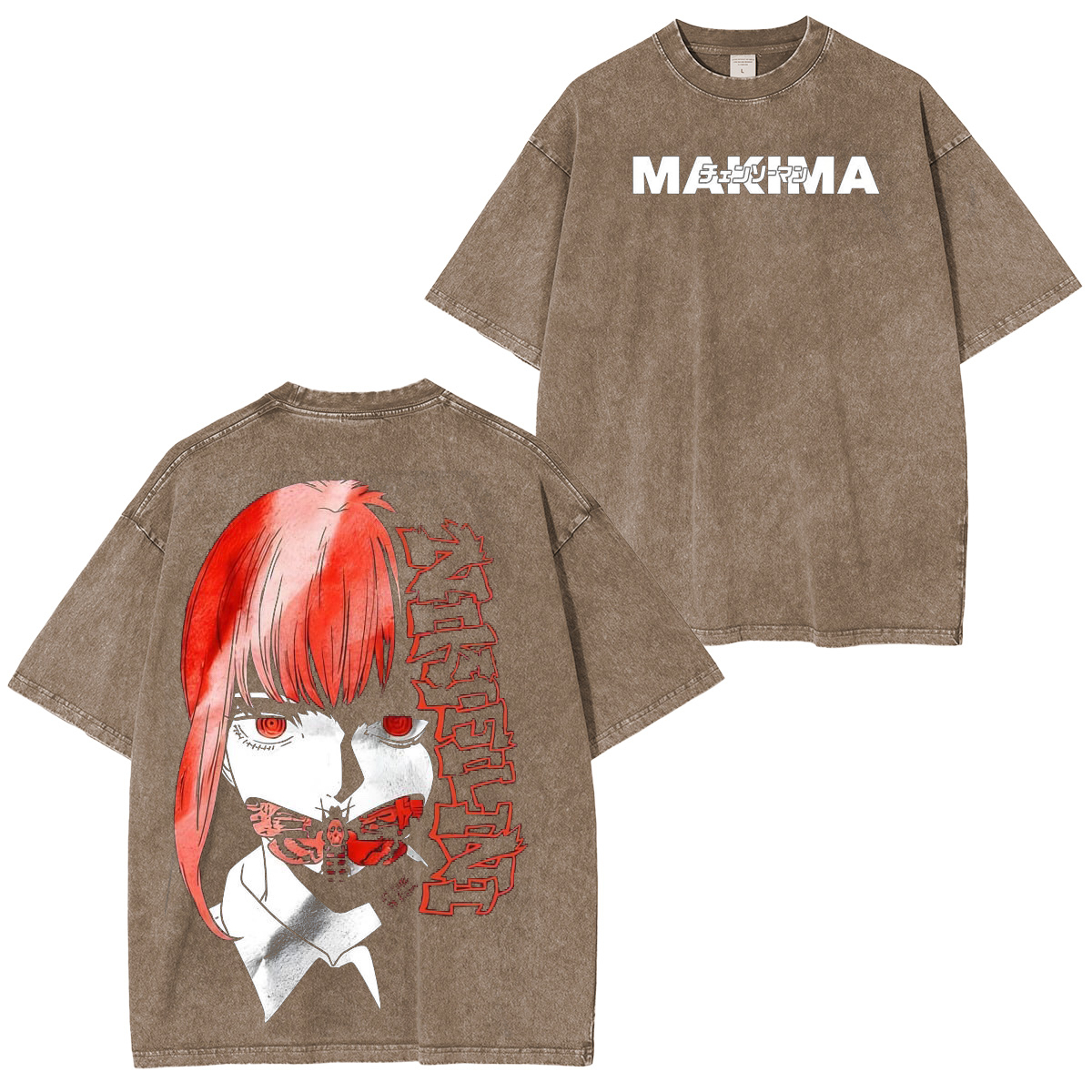 Makima Chainsa Man Vintage Washed Unisex T-Shirt