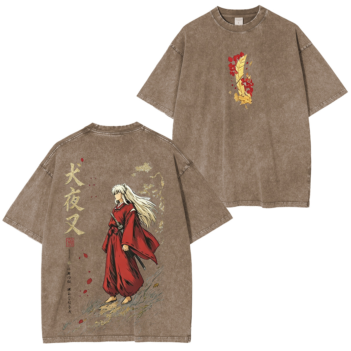 Inuyasha Vintage Unisex  Washed T-Shirt