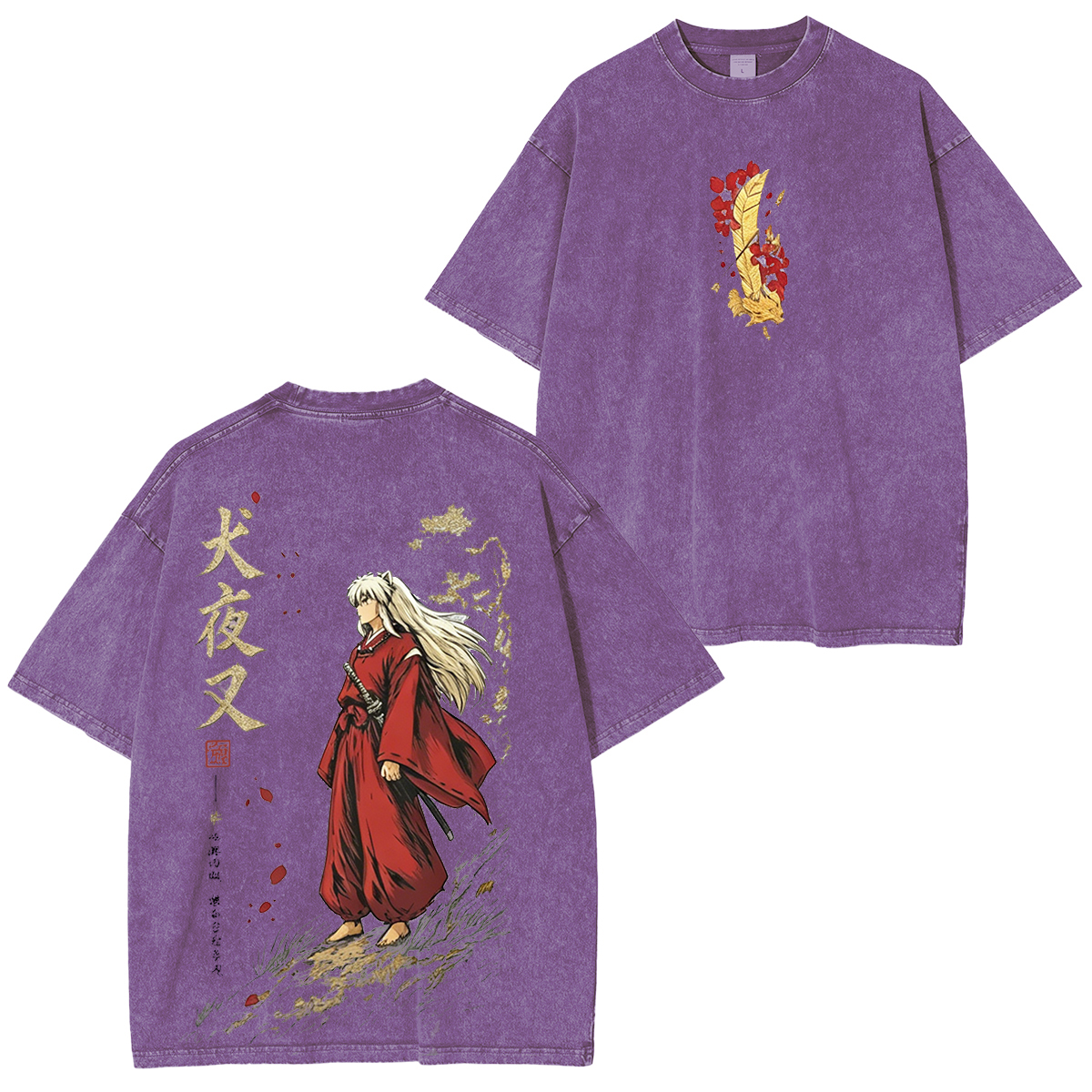 Inuyasha Vintage Unisex  Washed T-Shirt