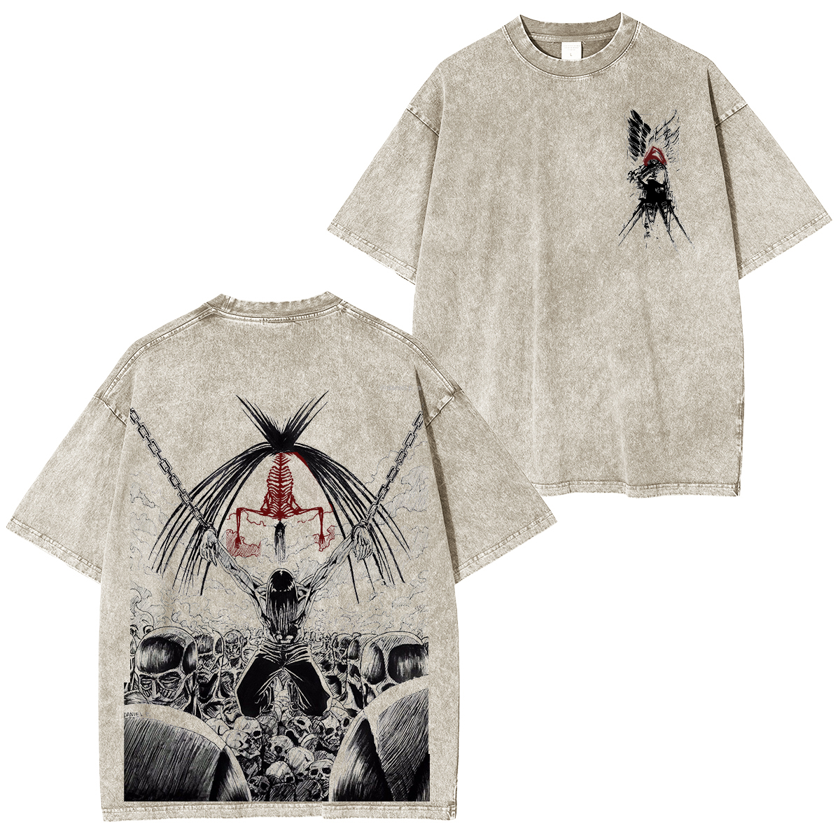 Attack on Titan Unisex Washed T-Shirt