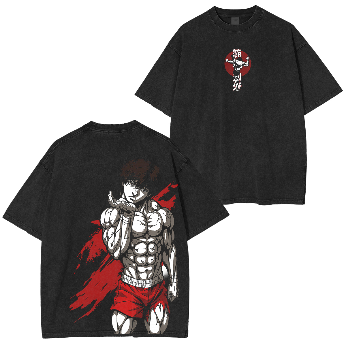 Baki Hanma Unisex Anime Manga Vintage Unisex Washed T-Shirt