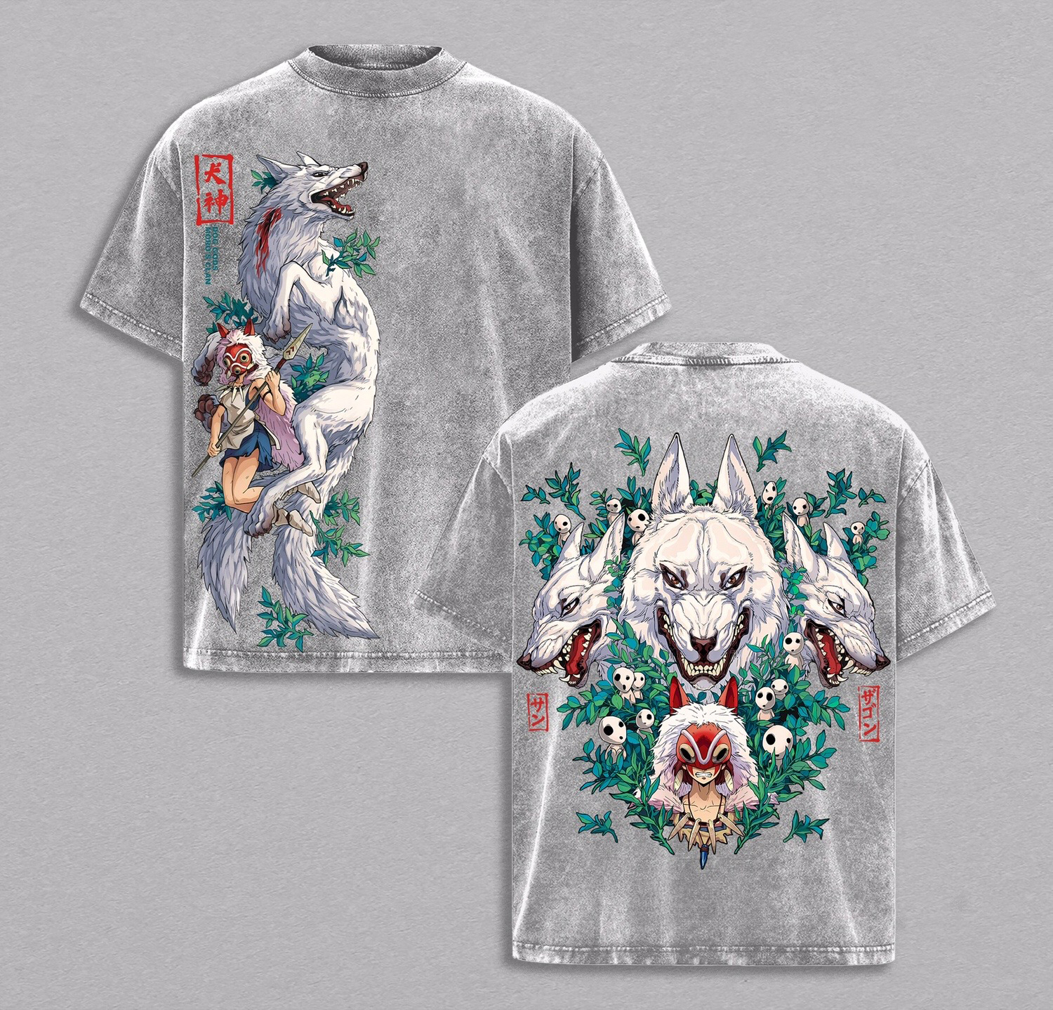 Mononoke Hime Vintage Washed T-shirt/Crewneck/Hoodie