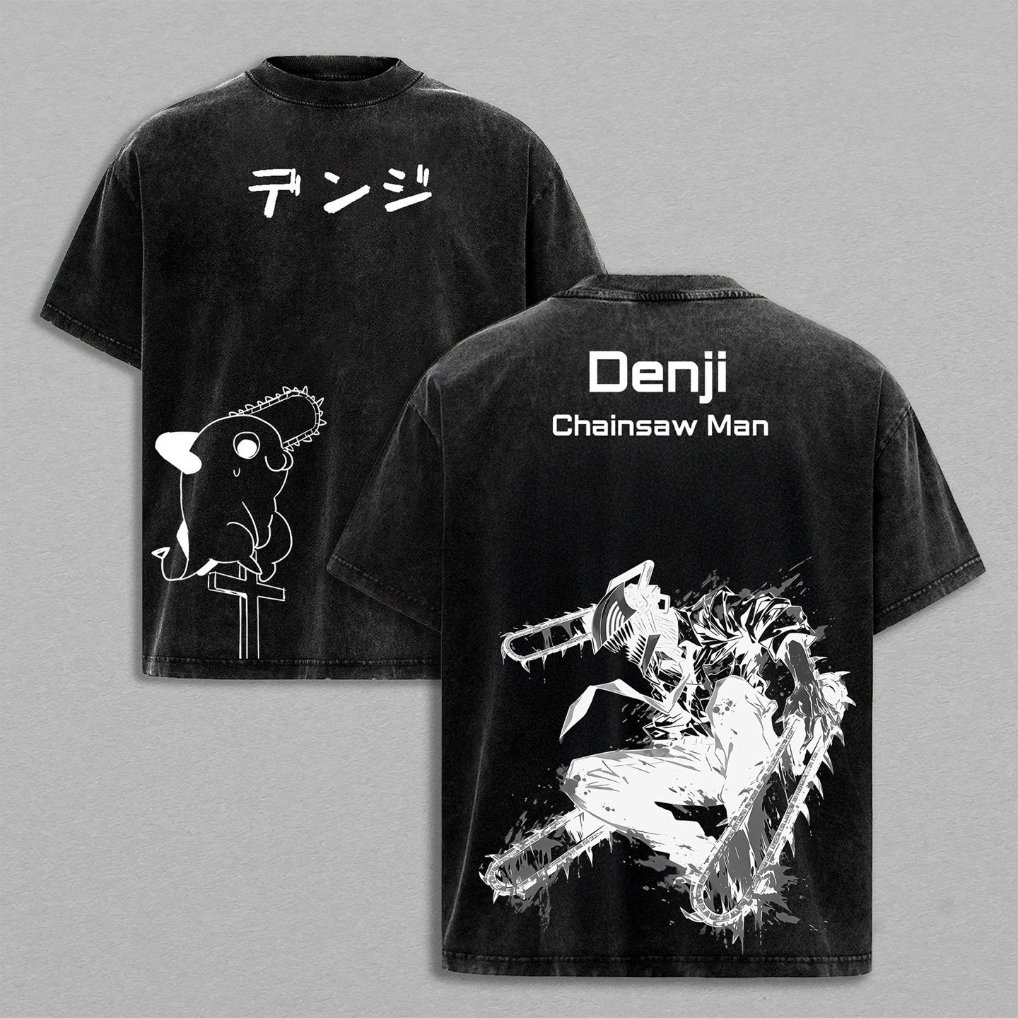 Denji Chainsaw Man Vintage Washed T-shirt/Crewneck/Hoodie