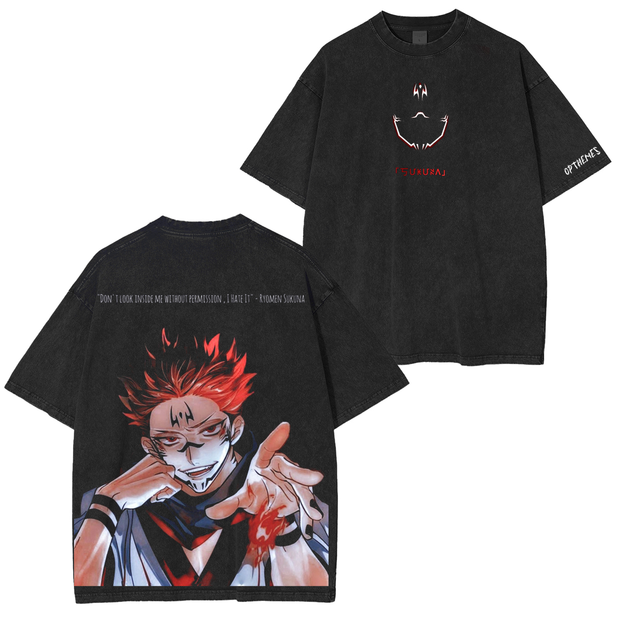 Jujutsu Kaisen :Ryomen Sukuna Vintage washed T-shirt/Crewneck/Hoodie