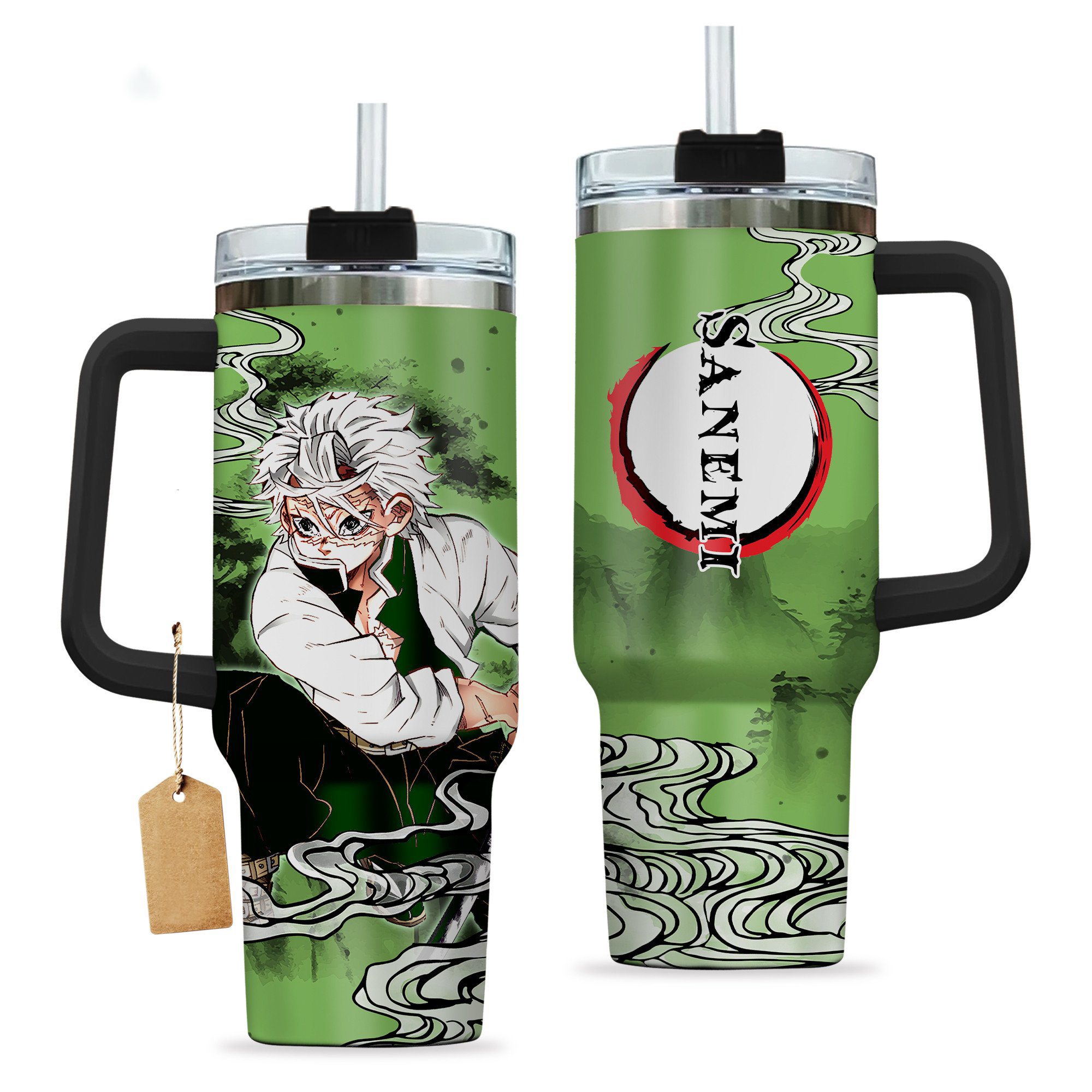 Demon Slayer Muichiro Tokito Kimestu no Yaiba 30oz or 40oz Stainless Steel Tumbler With Handle HG