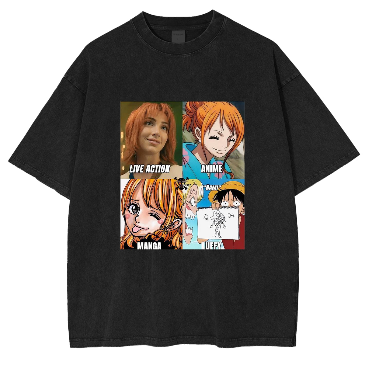 LIVE ACTION LUFFY MANG One Piece Vintage Washed T-shirt/Crewneck/Hoodie