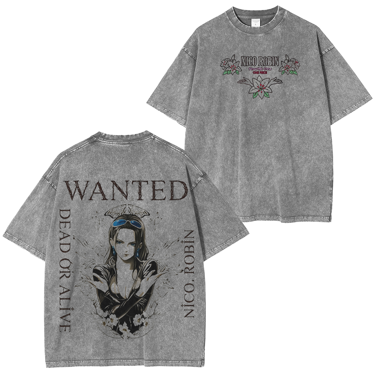 ONE PIECE Nico Robin Vintage Washed Tee