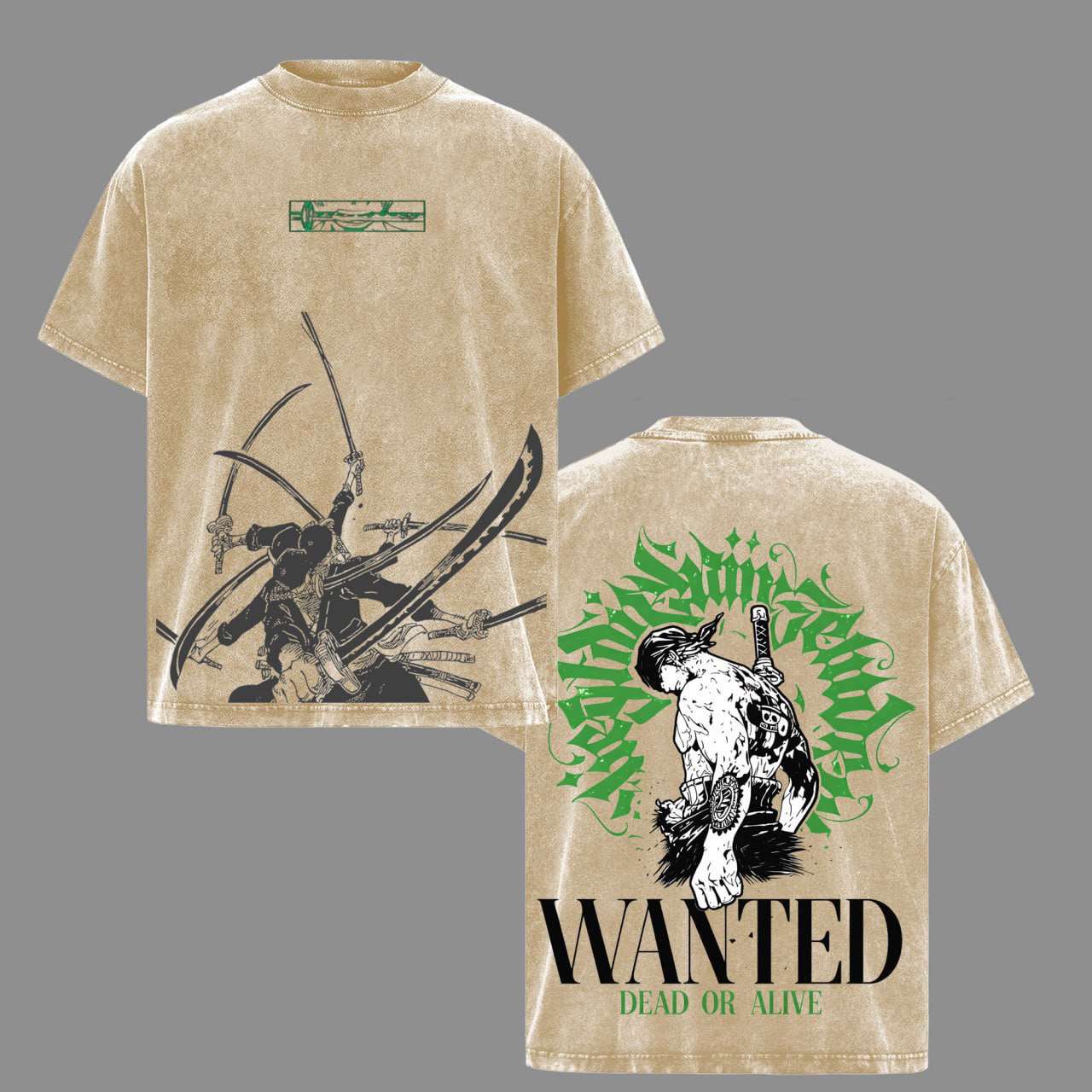 [Copy]One Piece  Vintage Unisex  Washed T-Shirt