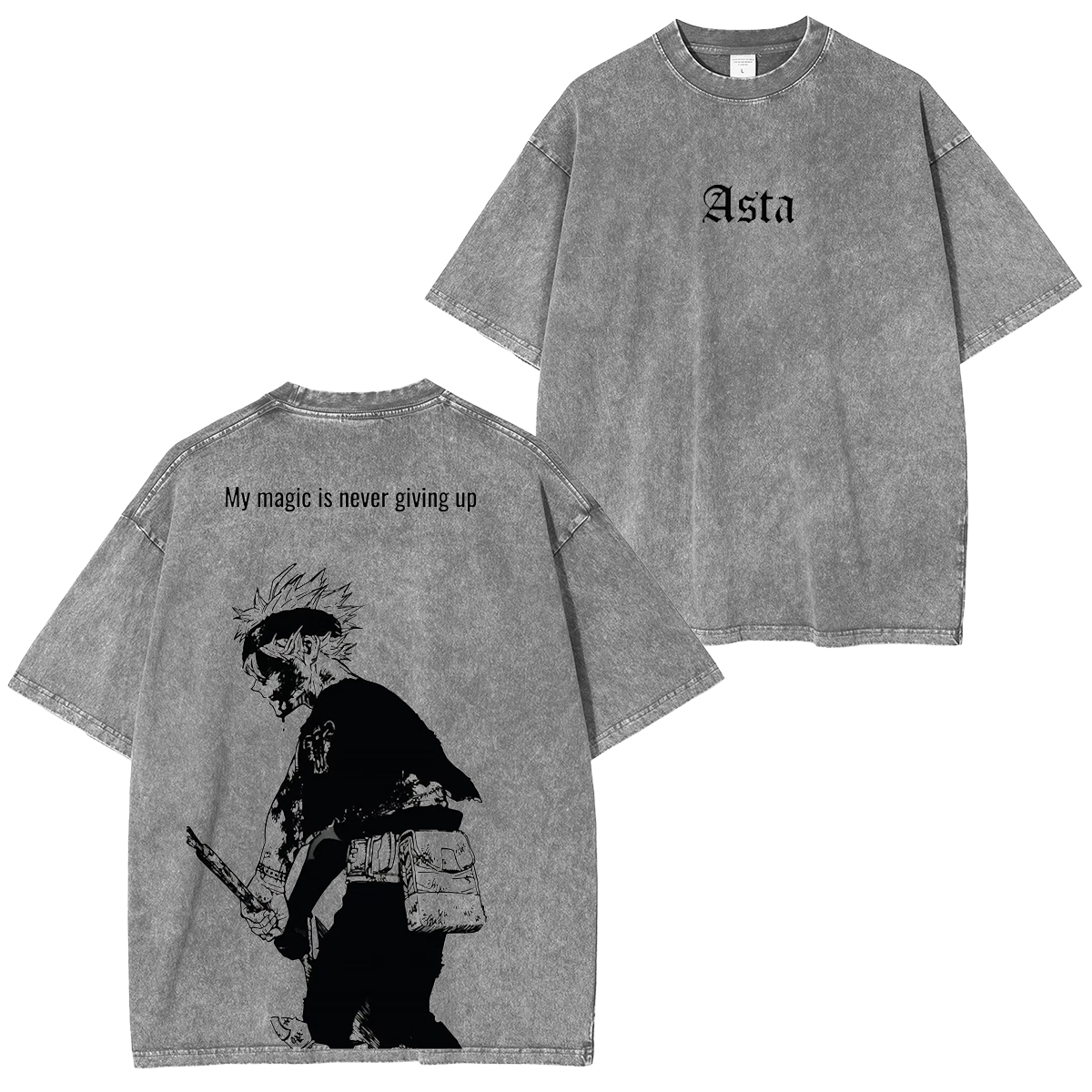Black Clover Aska Vintage washed T-shirt/Crewneck/Hoodie