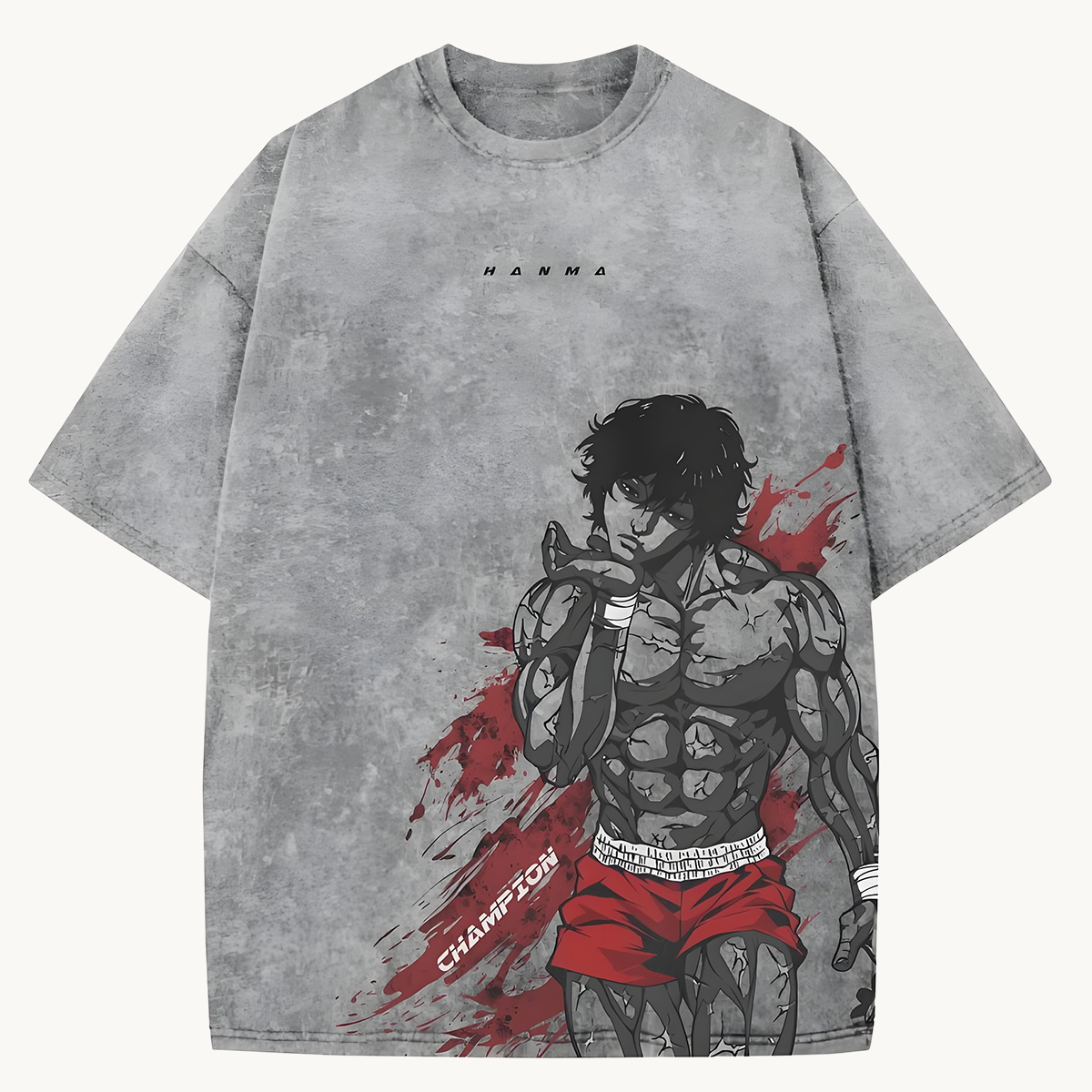 Baki Comic Baki Hanma Vintage Washed Unisex T-Shirt