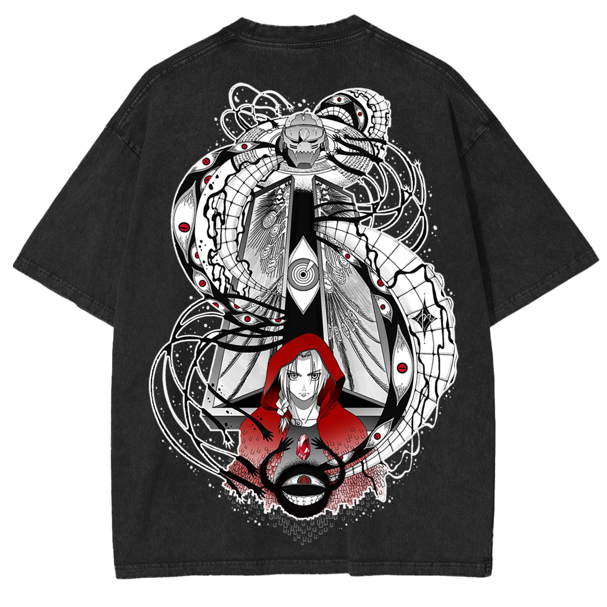 Edward Edward Elric x Alphonse Gate of Truth Oversized Anime T-Shirt