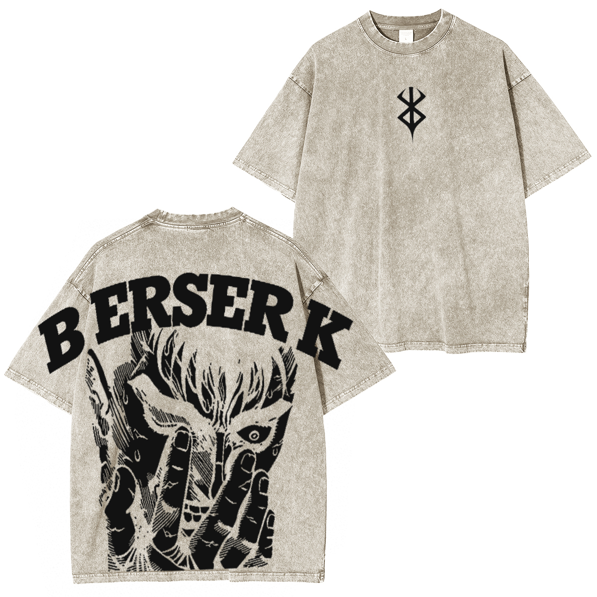 Berserk Guts Black Swordsman Vintage washed T-shirt/Crewneck/Hoodie