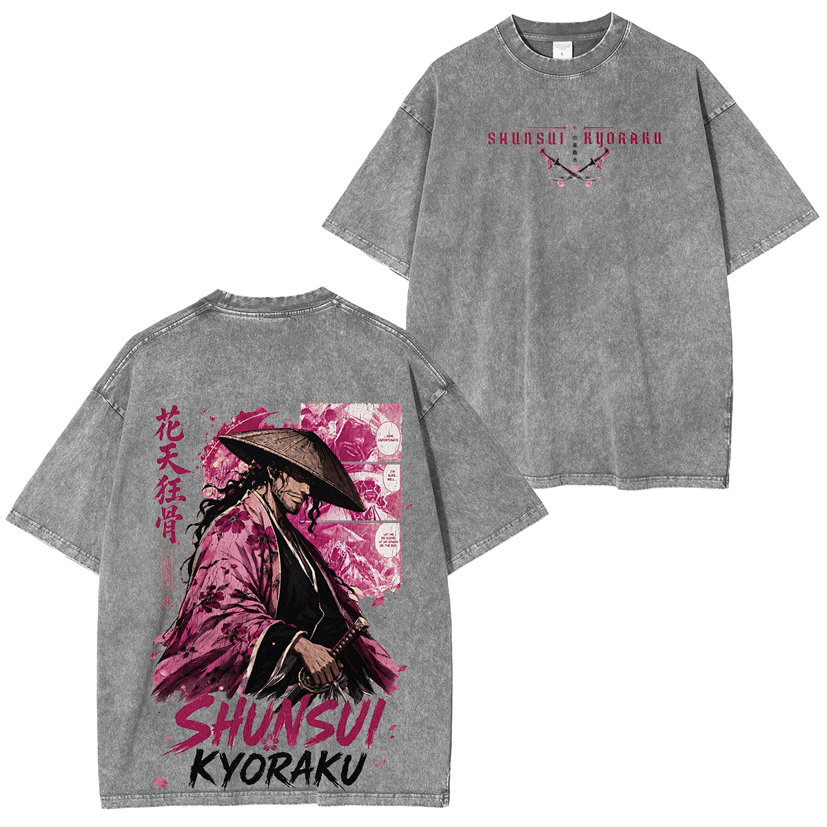 BLEACH Shunsui Kyōraku Vintage washed T-shirt/Crewneck/Hoodie