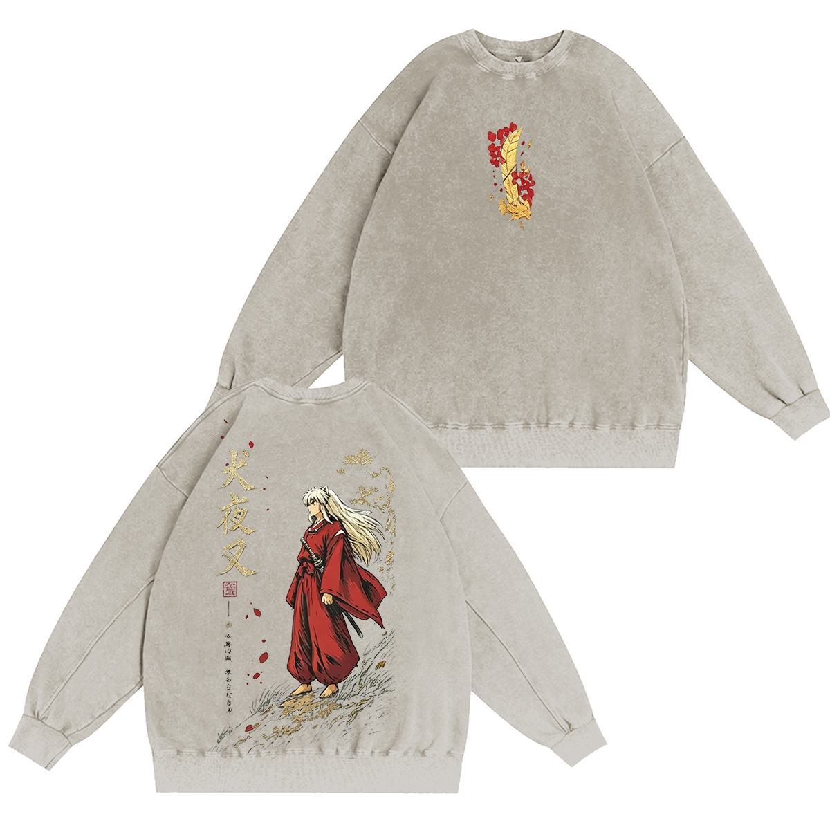 Inuyasha Vintage Unisex  Washed T-Shirt