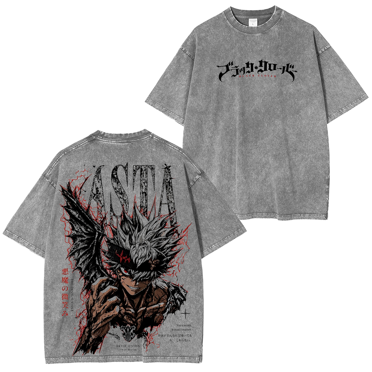 Black Clover Asta Vintage washed T-shirt/Crewneck/Hoodie