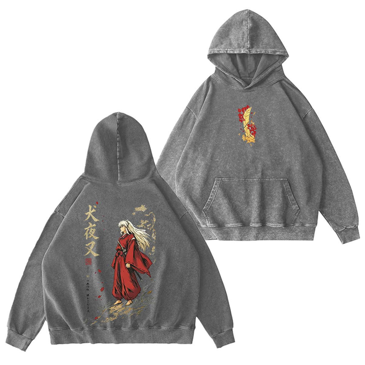 Inuyasha Vintage Unisex  Washed T-Shirt