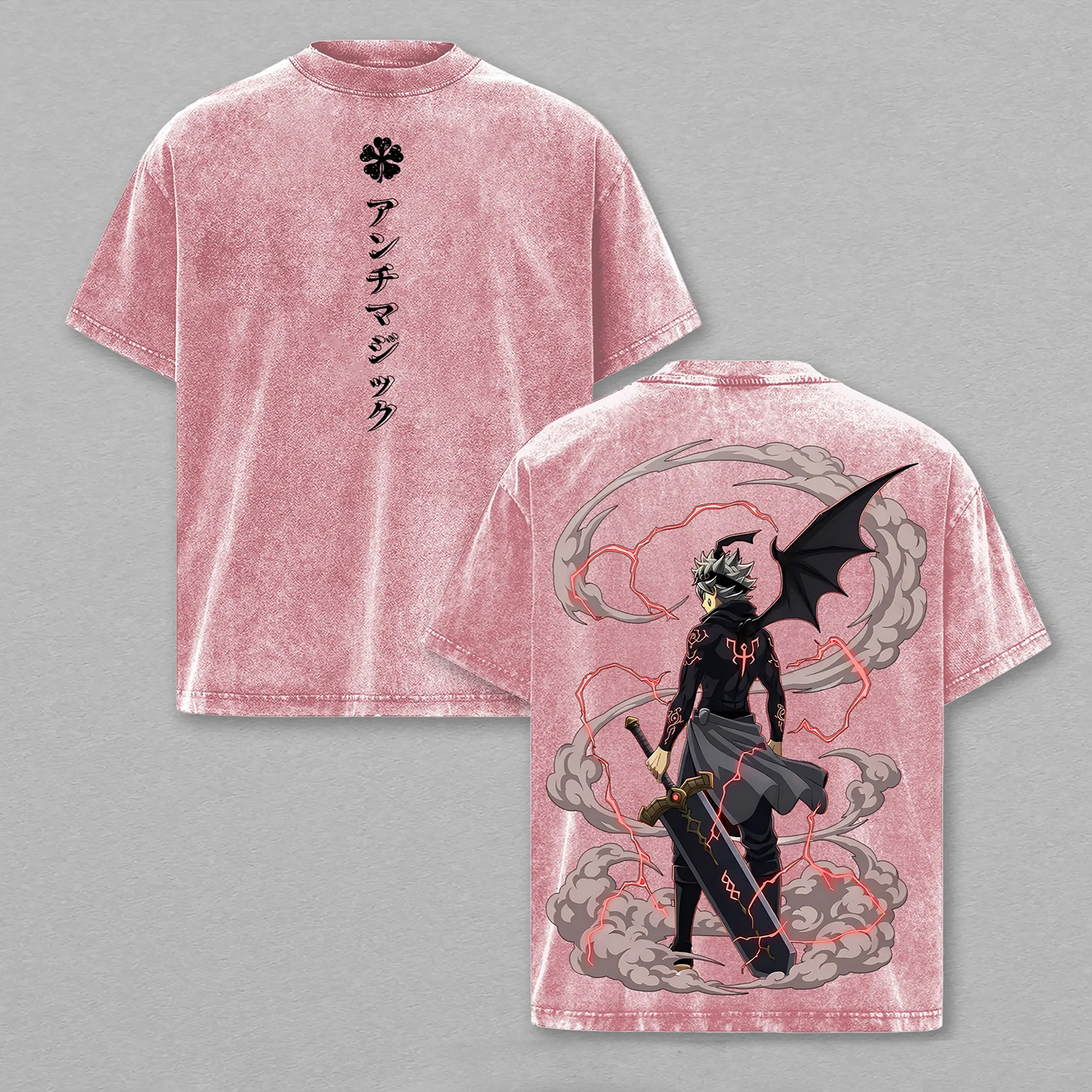Asta Black Clover Anime Washed T-shirt