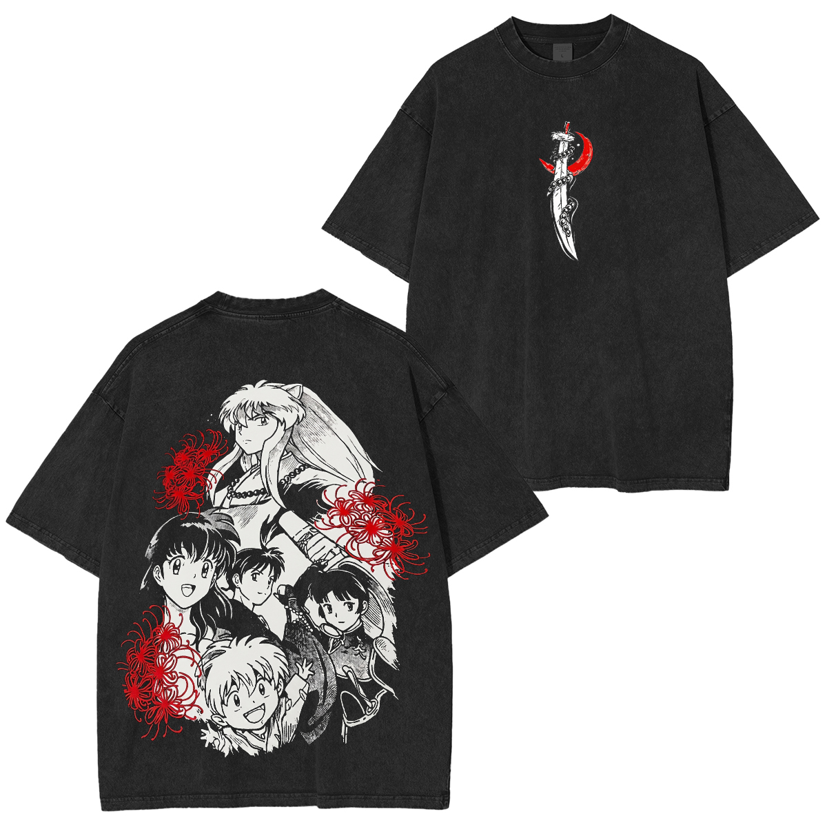 Inuyasha Vintage Unisex  Washed T-Shirt