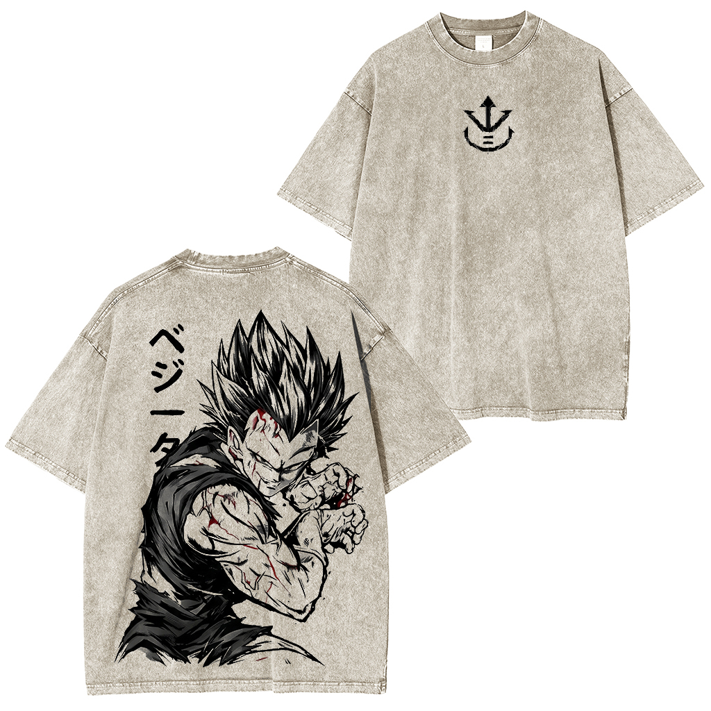  Dragon Ball Z Vegeta Vintage Washed T-shirt/Crewneck/Hoodie