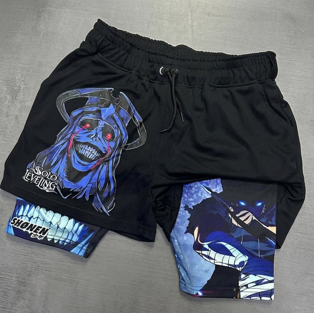 Solo Leveling Anime Gym Shorts