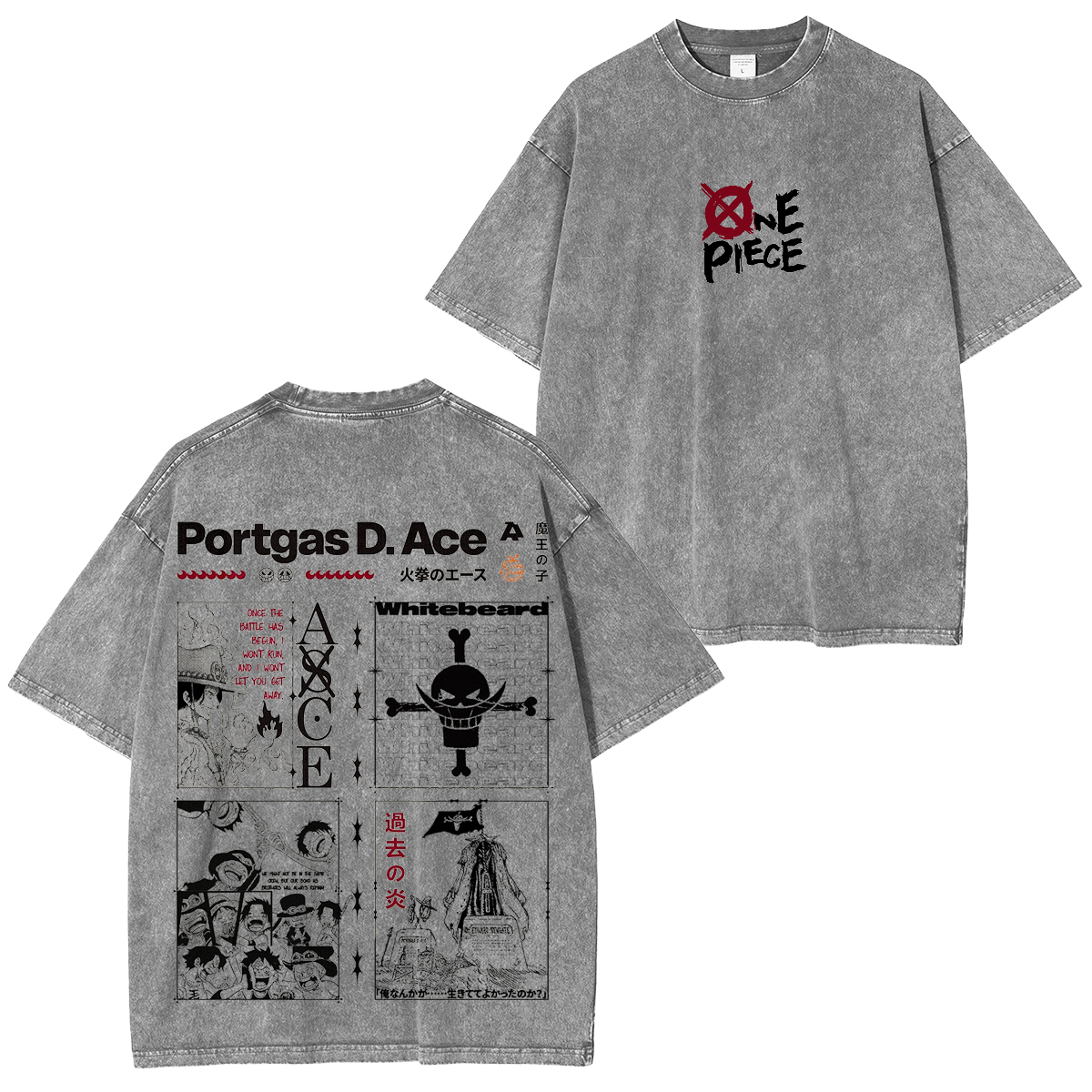 ONE PIECE:Juan Pablo Ibarra Avalos Vintage washed T-shirt/Crewneck/Hoodie